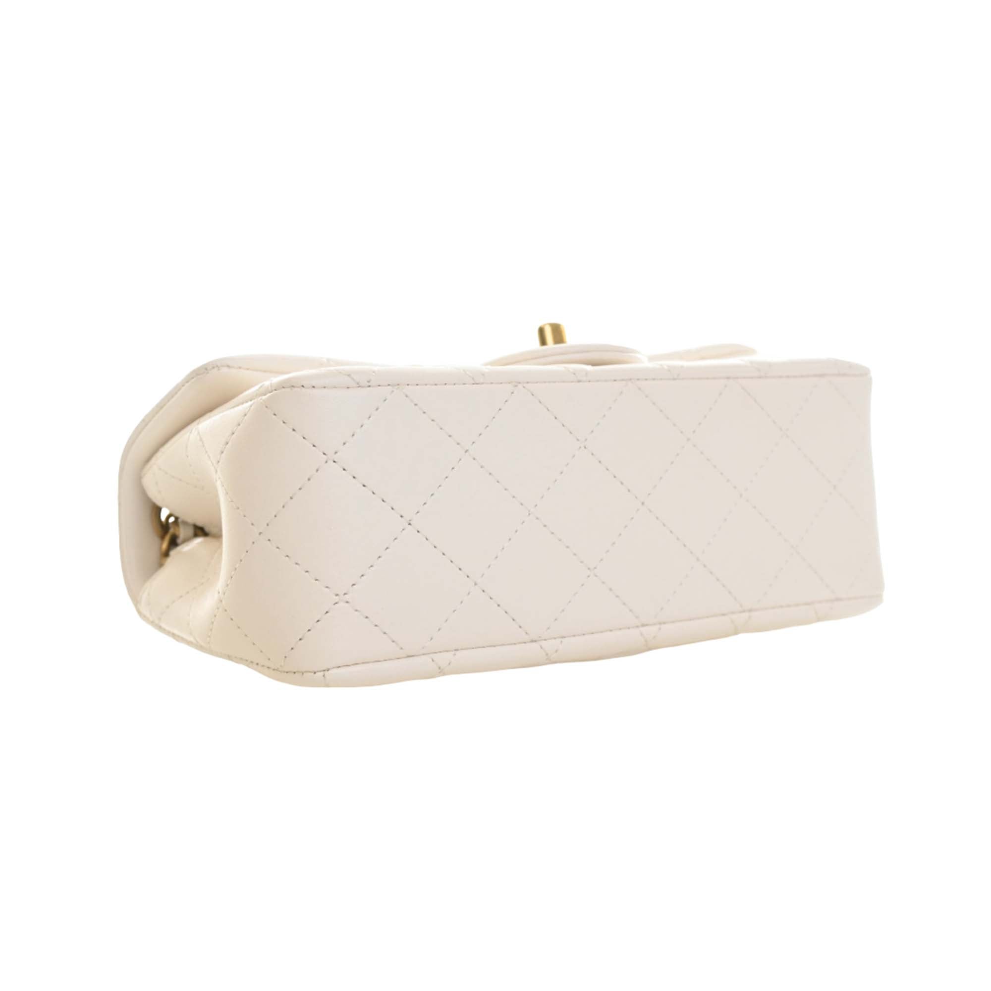 Chanel Mini Rectangular Classic Lambskin Pearl Crush Single Flap - image 11