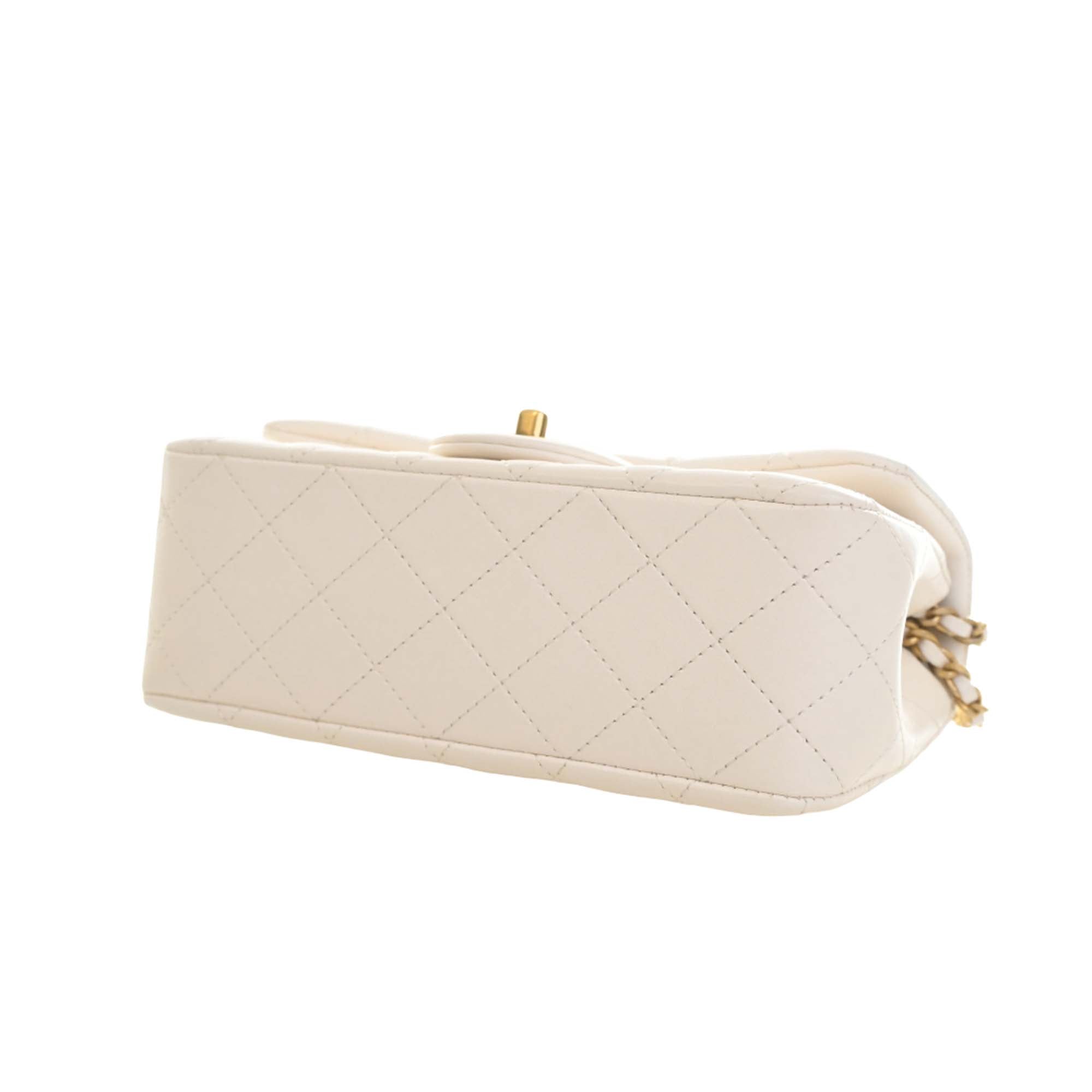 Chanel Mini Rectangular Classic Lambskin Pearl Crush Single Flap - image 12
