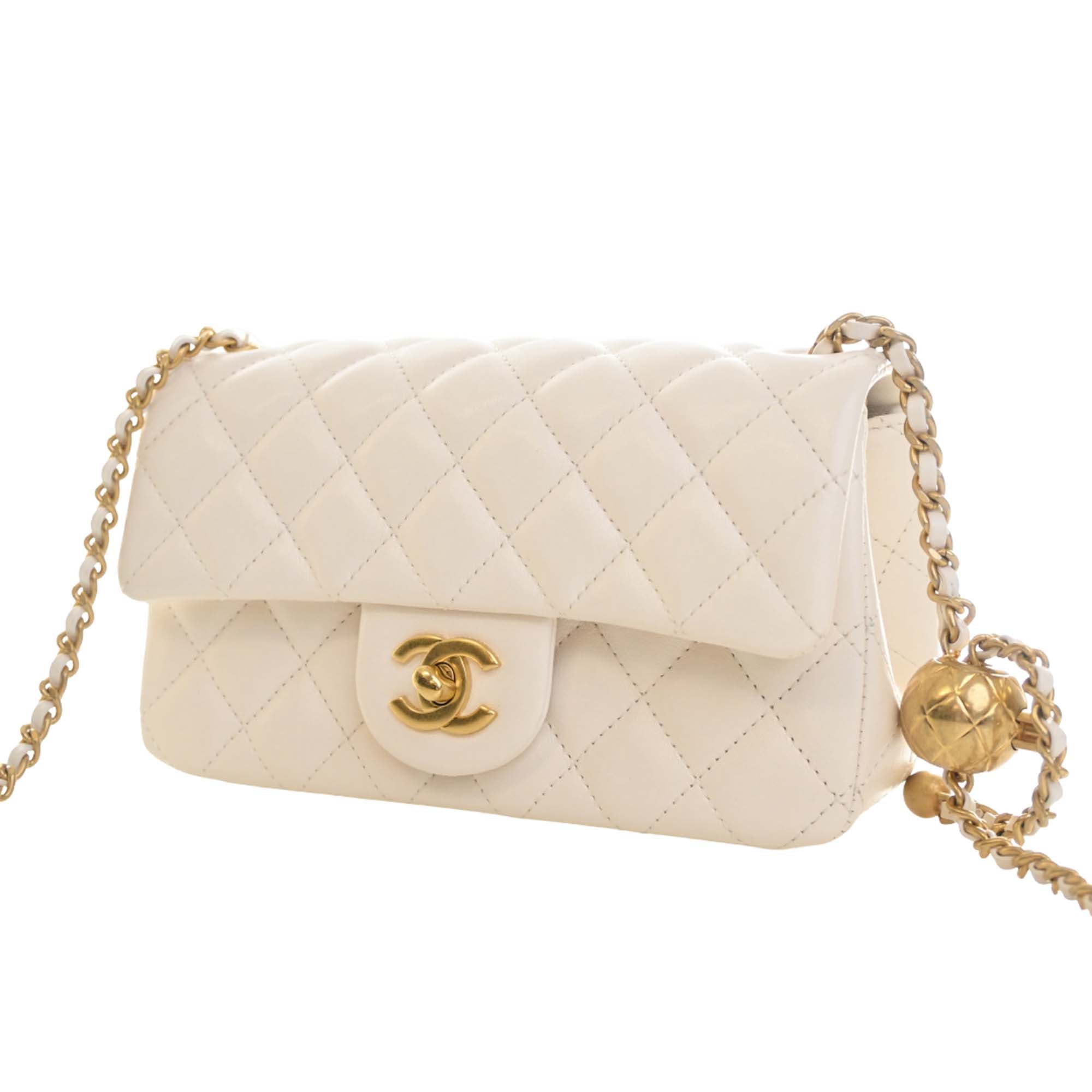 Chanel Mini Rectangular Classic Lambskin Pearl Crush Single Flap - image 13