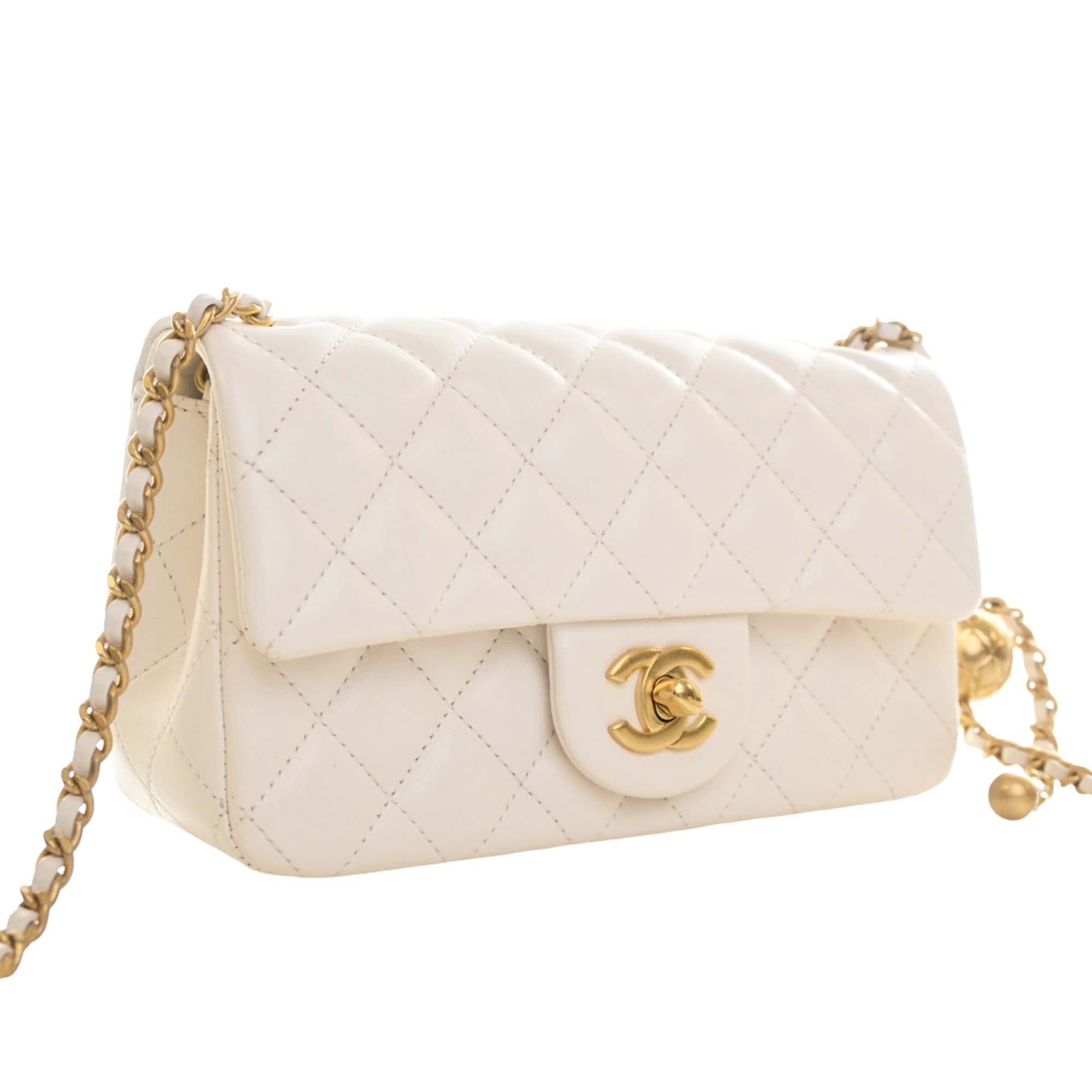 Chanel Mini Rectangular Classic Lambskin Pearl Crush Single Flap - image 14