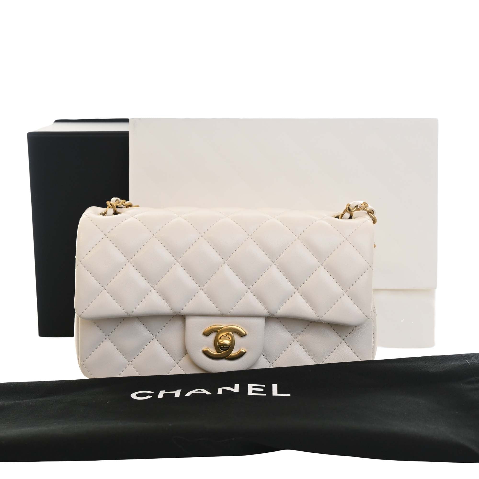 Chanel Mini Rectangular Classic Lambskin Pearl Crush Single Flap - image 15