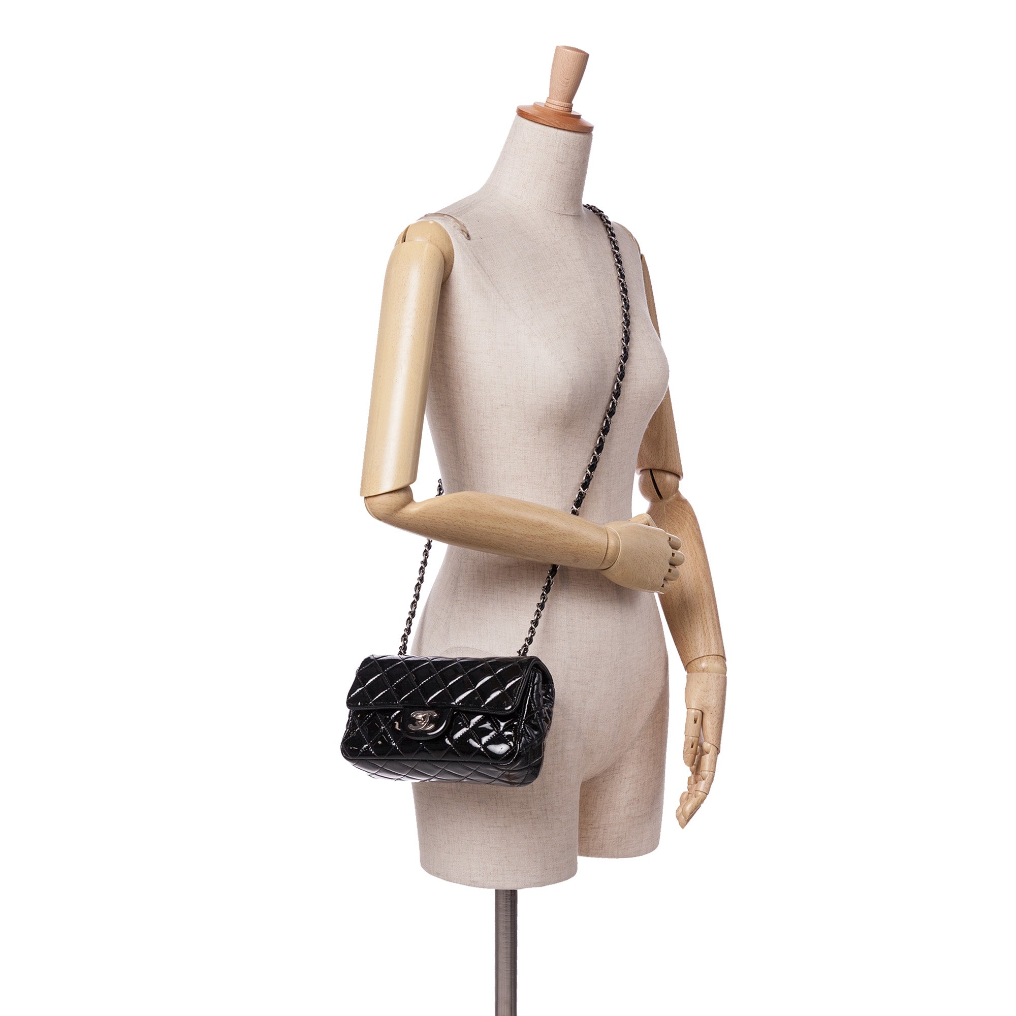 Chanel Mini Rectangular Classic Patent Single Flap - image 10
