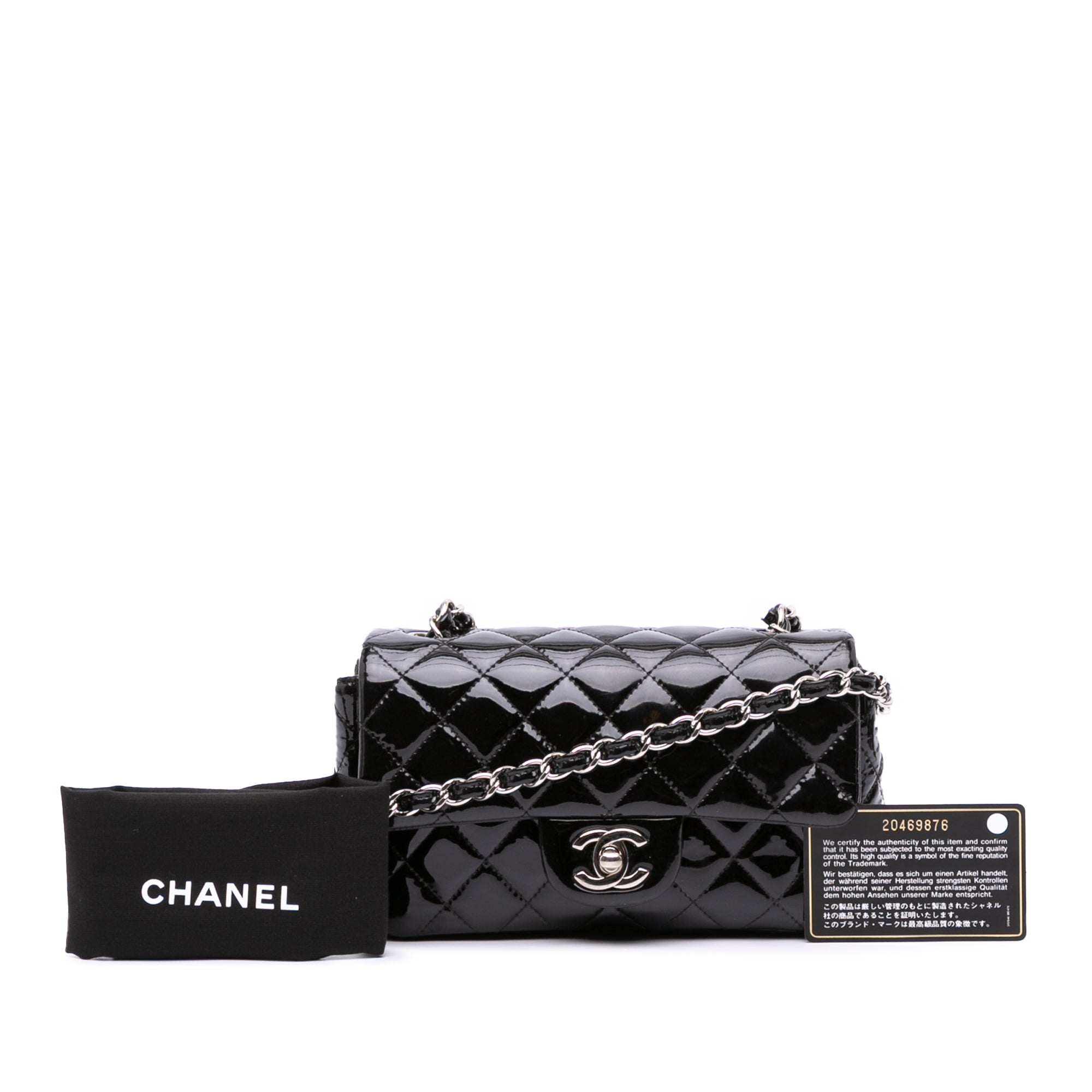 Chanel Mini Rectangular Classic Patent Single Flap - image 11