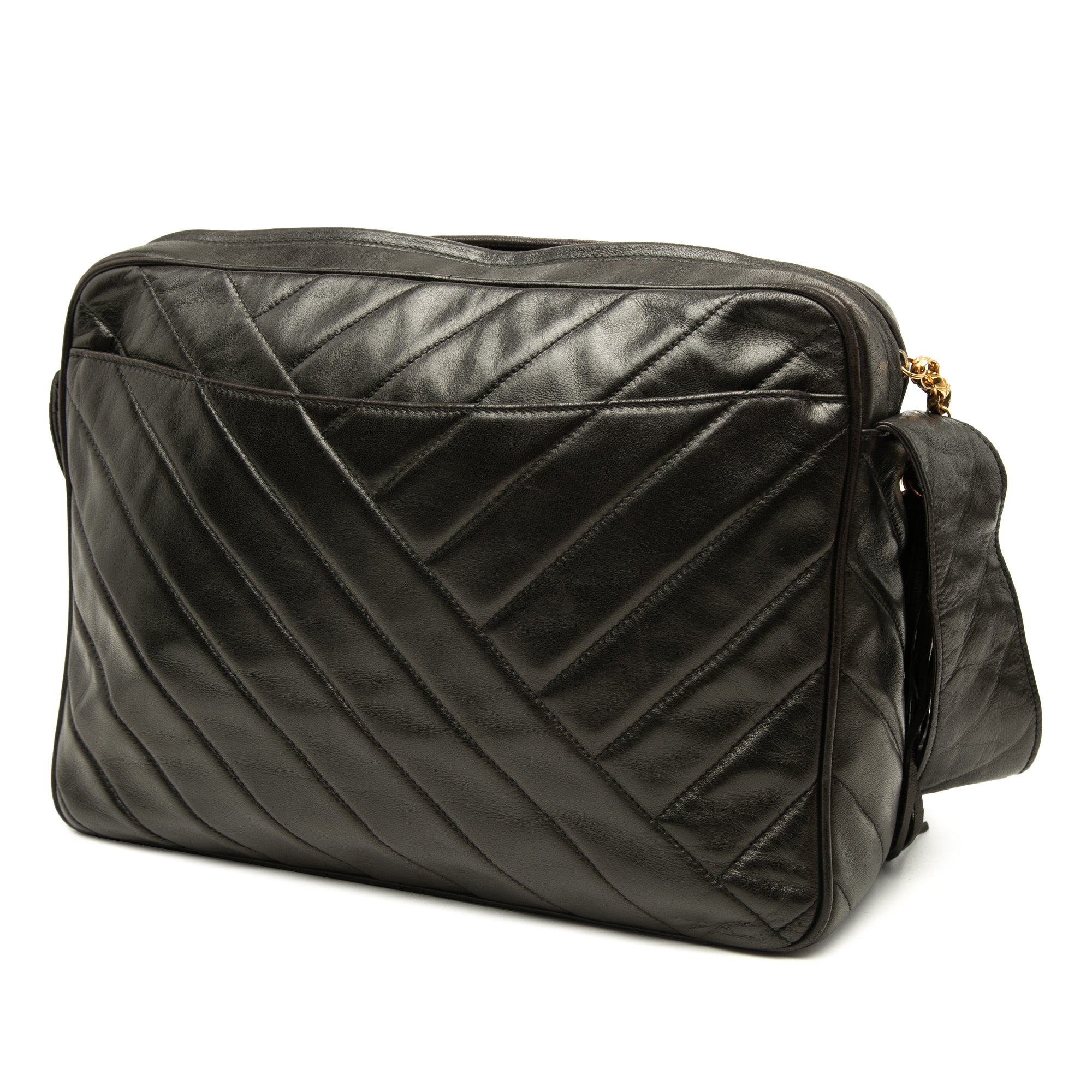 Chanel CC Chevron Lambskin Tassel Crossbody - image 2