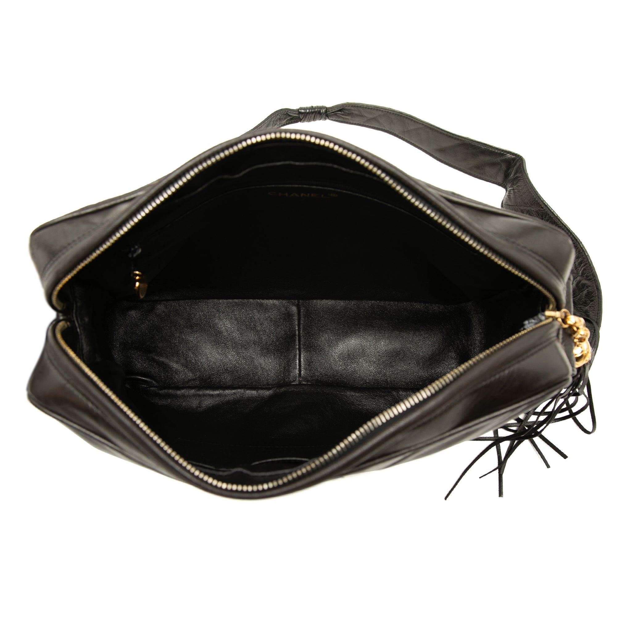 Chanel CC Chevron Lambskin Tassel Crossbody - image 4