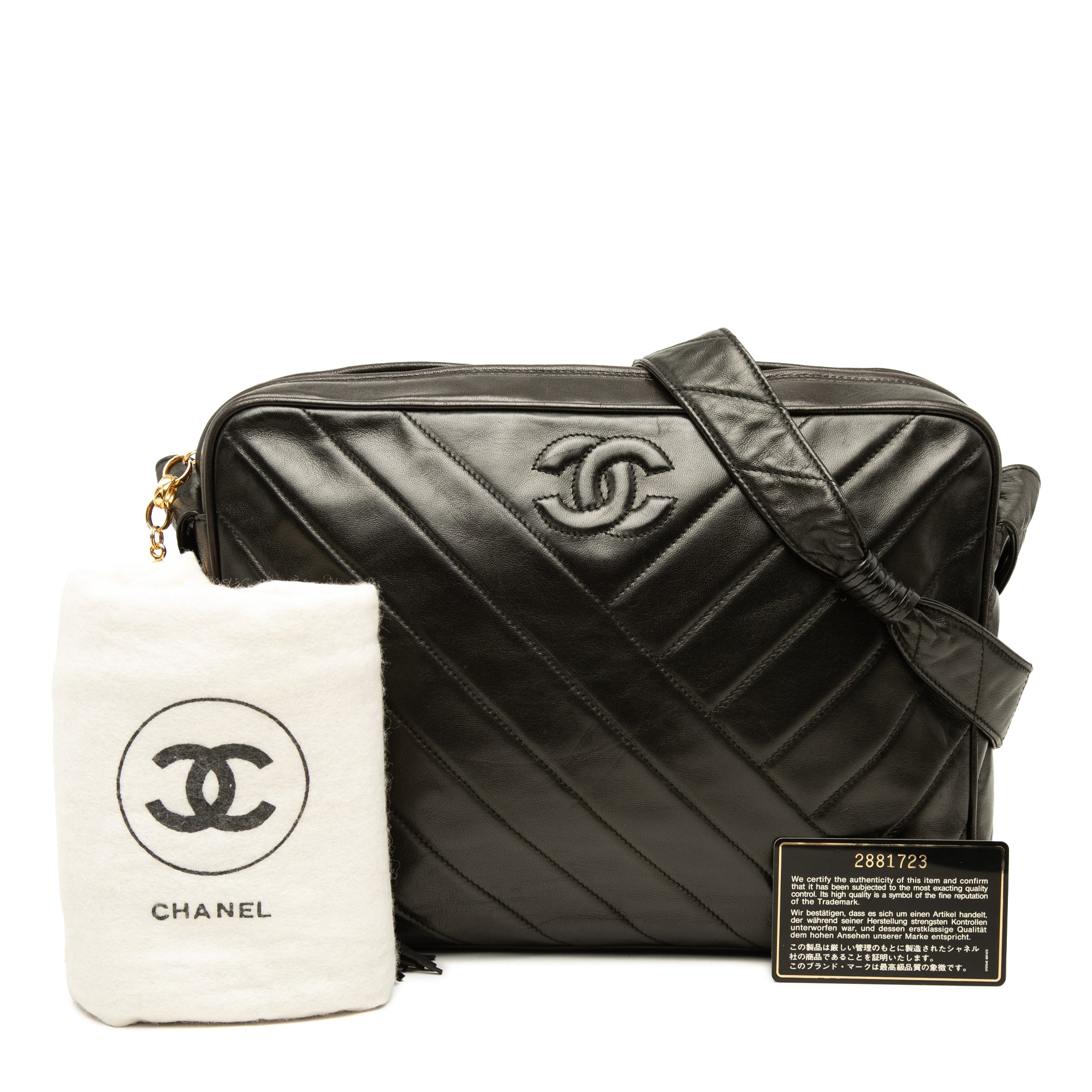 Chanel CC Chevron Lambskin Tassel Crossbody - image 6