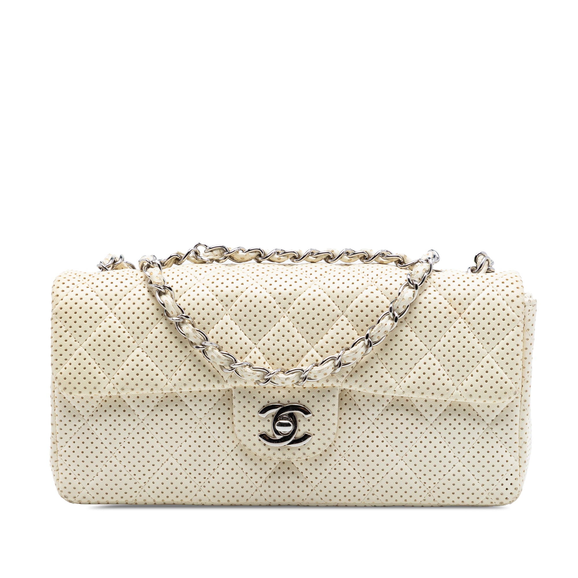 Chanel Classic Perforated Lambskin East West Flap - image 1