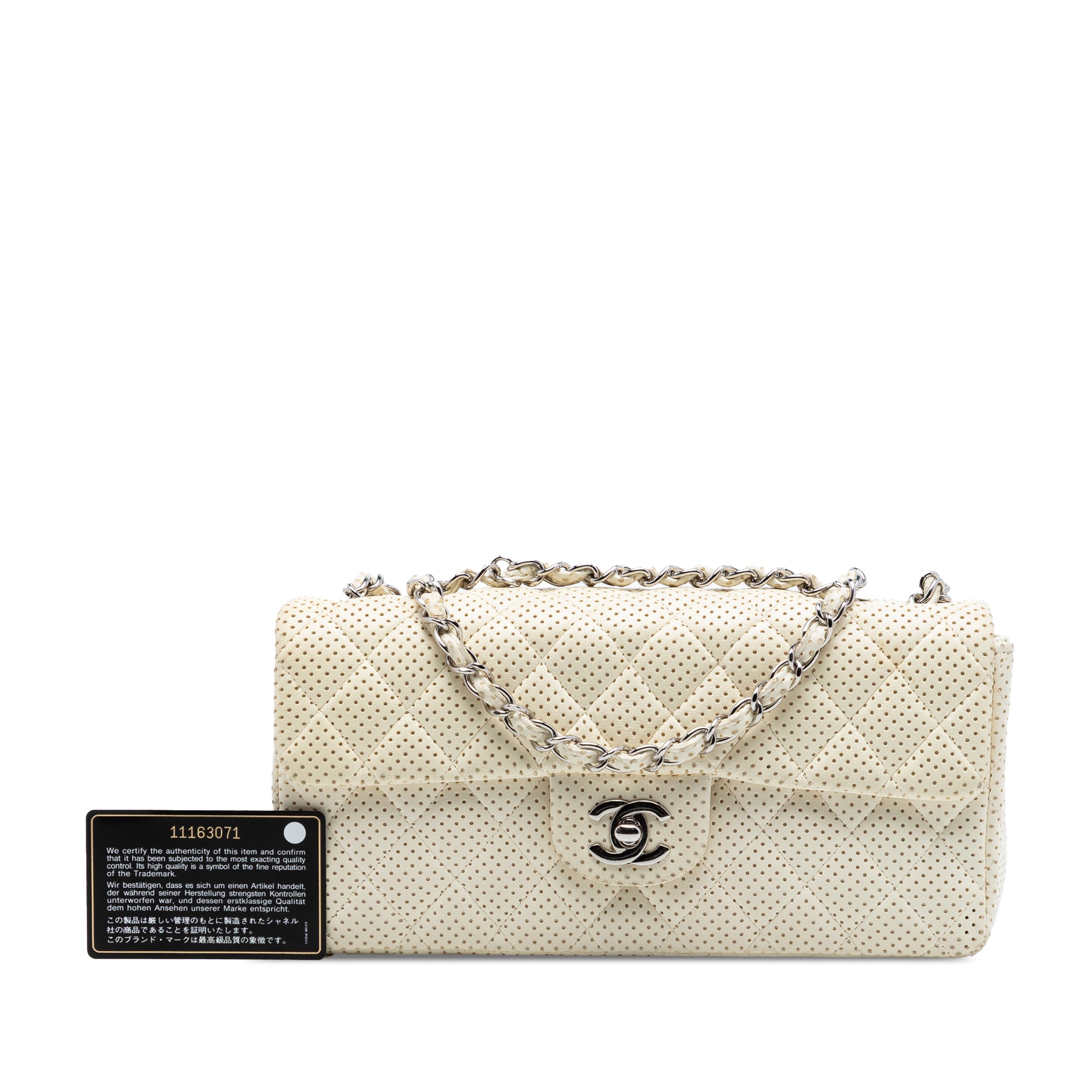 Chanel Classic Perforated Lambskin East West Flap - image 7