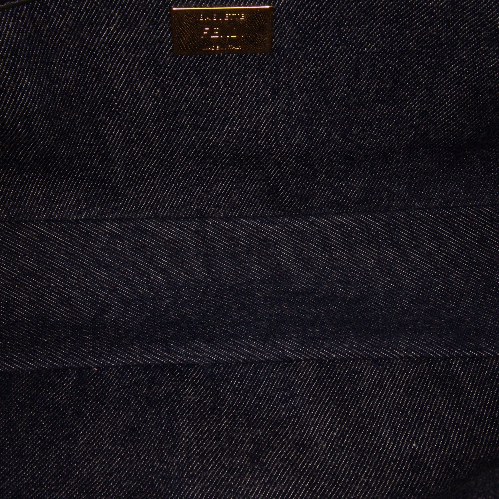 Fendi Large Denim Baguette Satchel - image 4