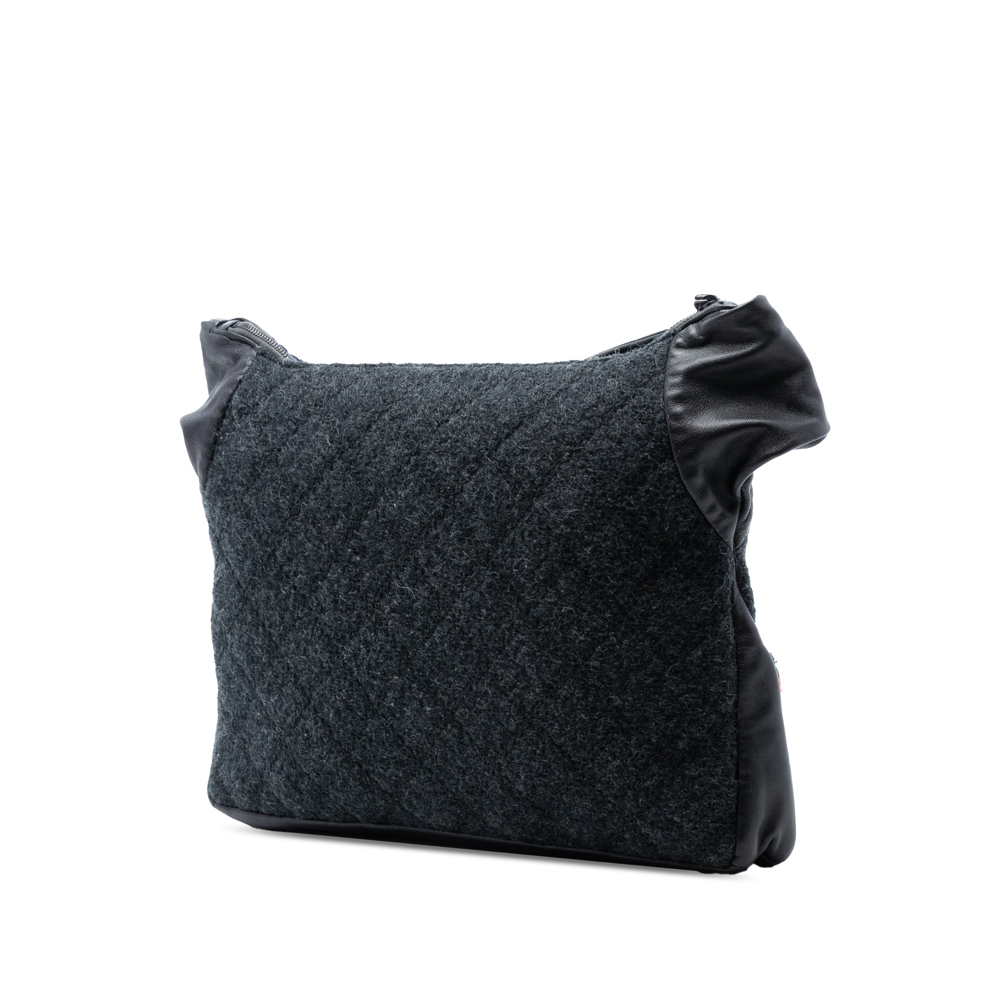 Chanel Quilted Wool and Lambskin Girl Bag - image 2