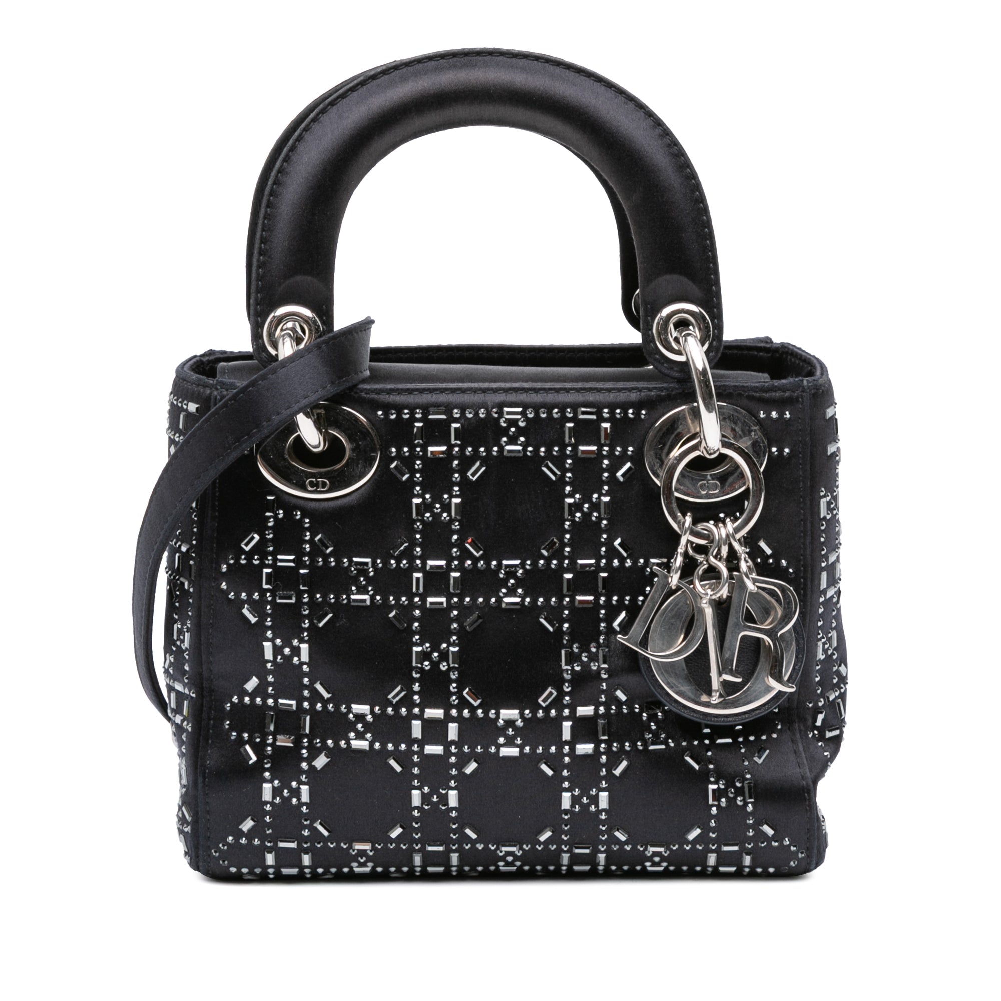 Dior Mini Velvet Cannage Strass Embellished Lady Dior - image 1