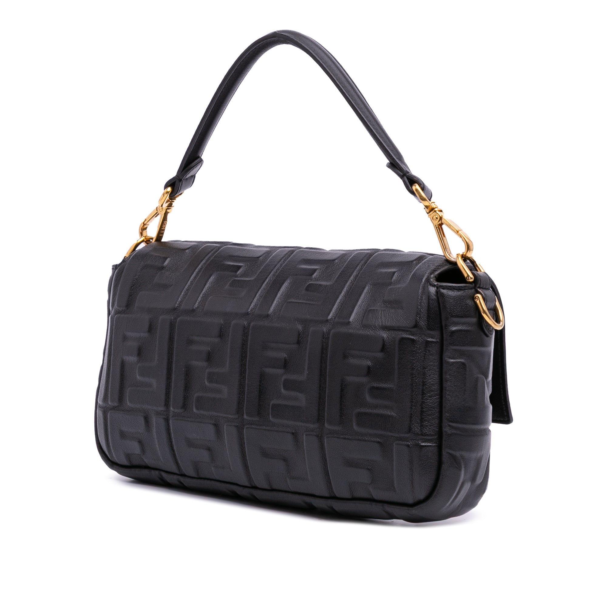 Fendi Zucca Embossed Leather Baguette Satchel - image 2