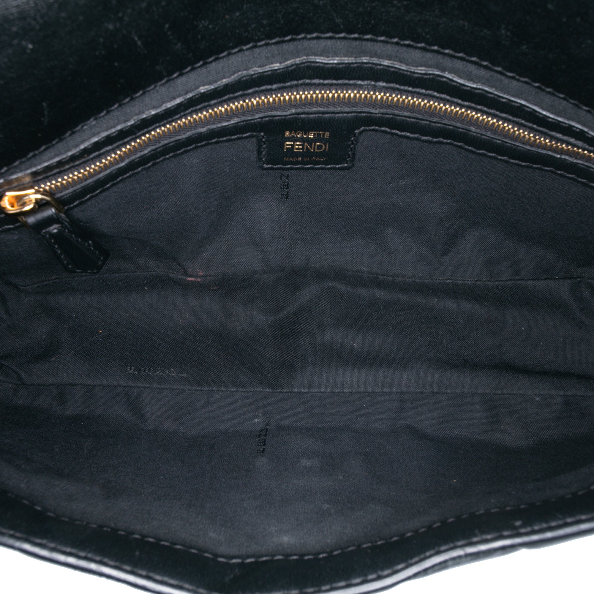 Fendi Zucca Embossed Leather Baguette Satchel - image 4