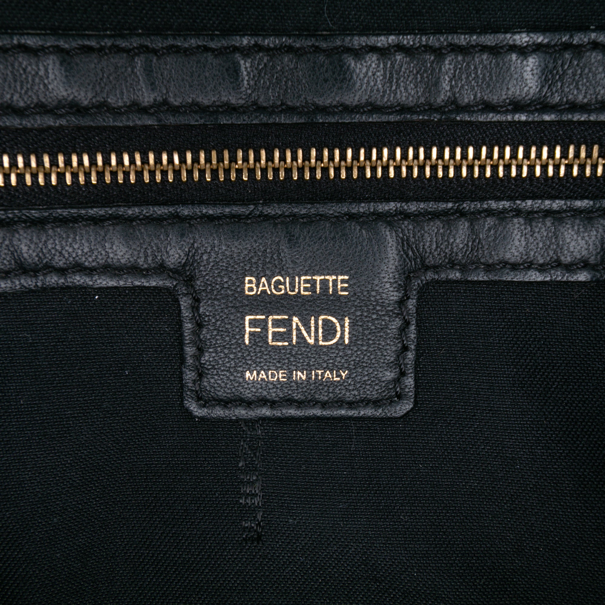 Fendi Zucca Embossed Leather Baguette Satchel - image 5