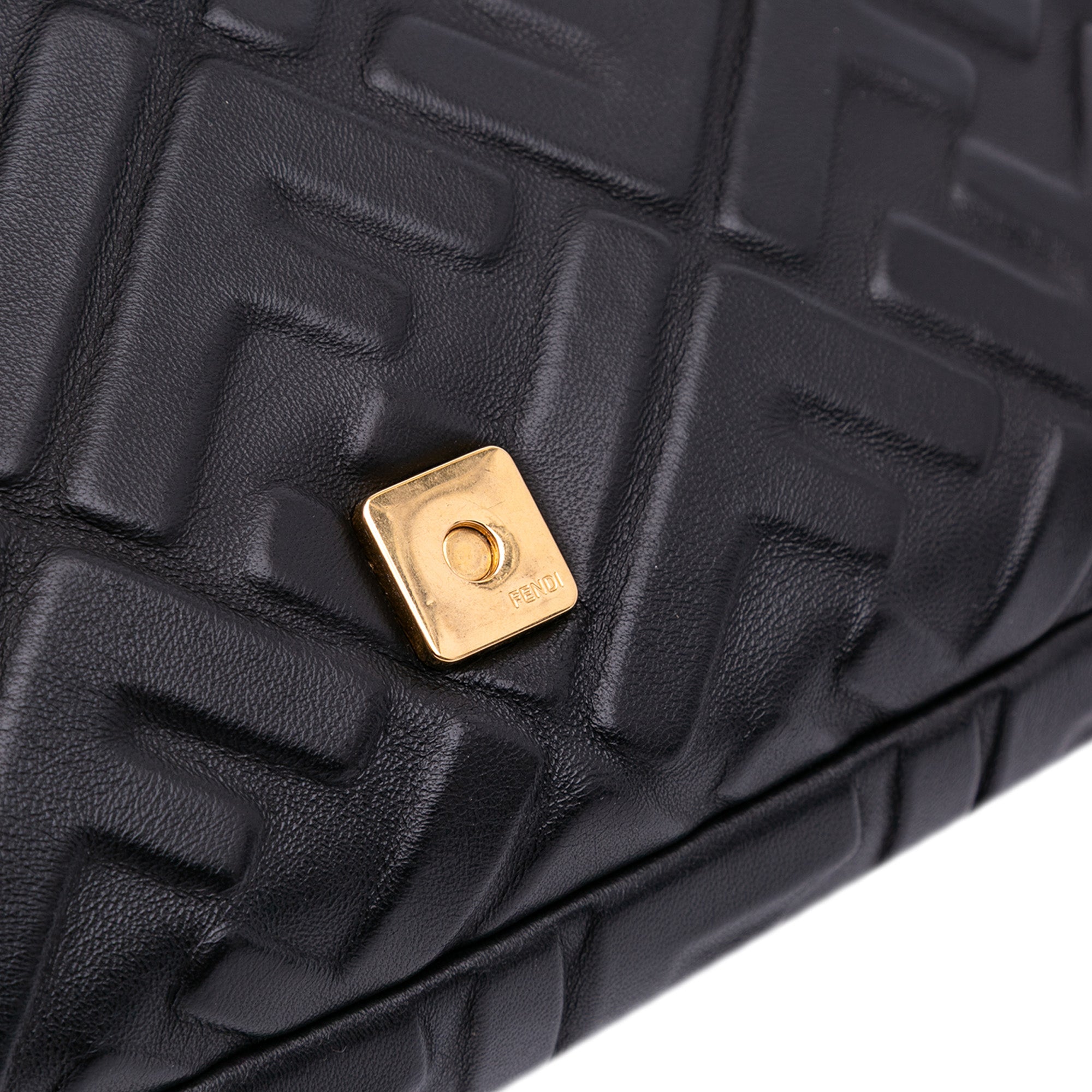 Fendi Zucca Embossed Leather Baguette Satchel - image 8
