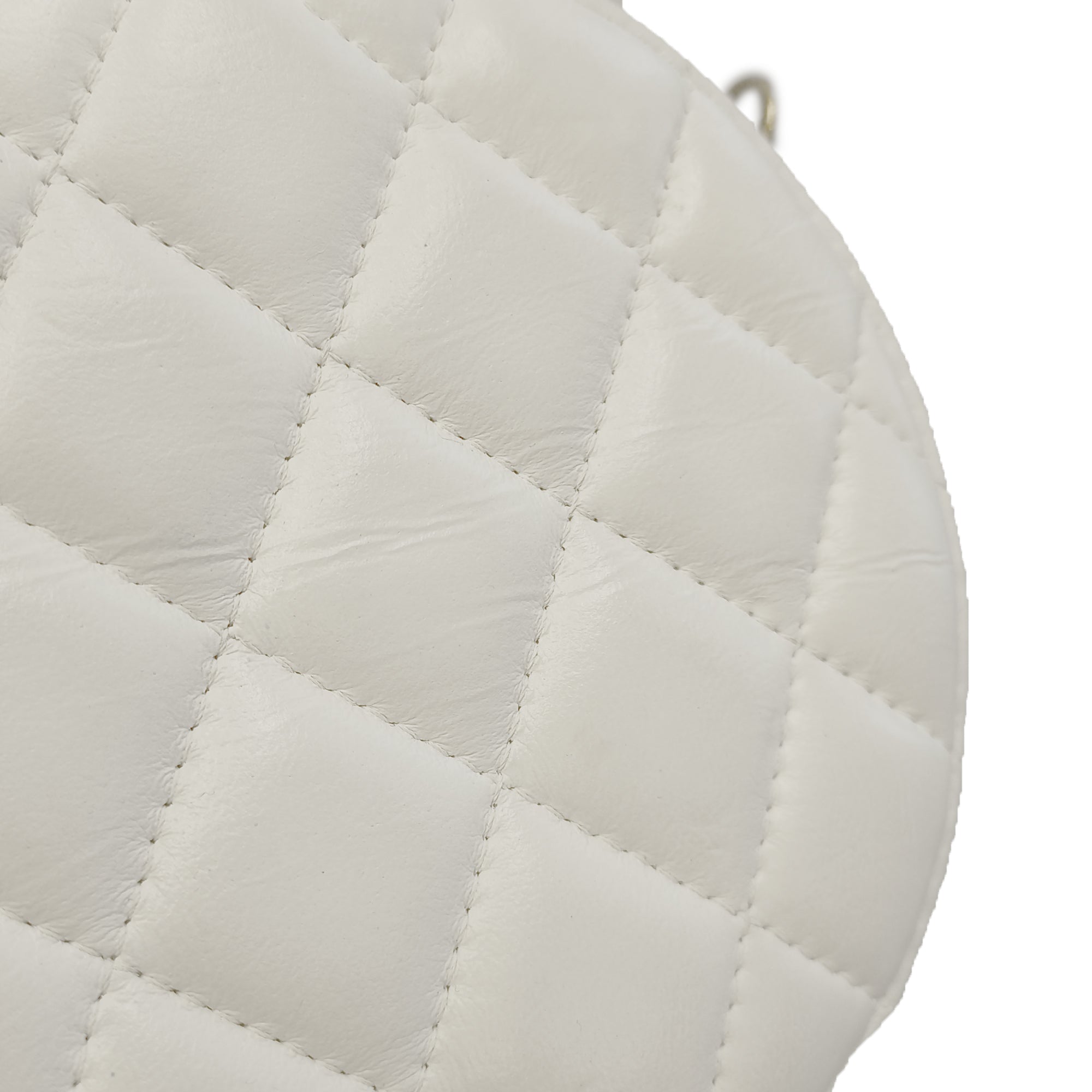 Chanel Quilted Lambskin Pearl Crush Round Clutch with Chain - image 13