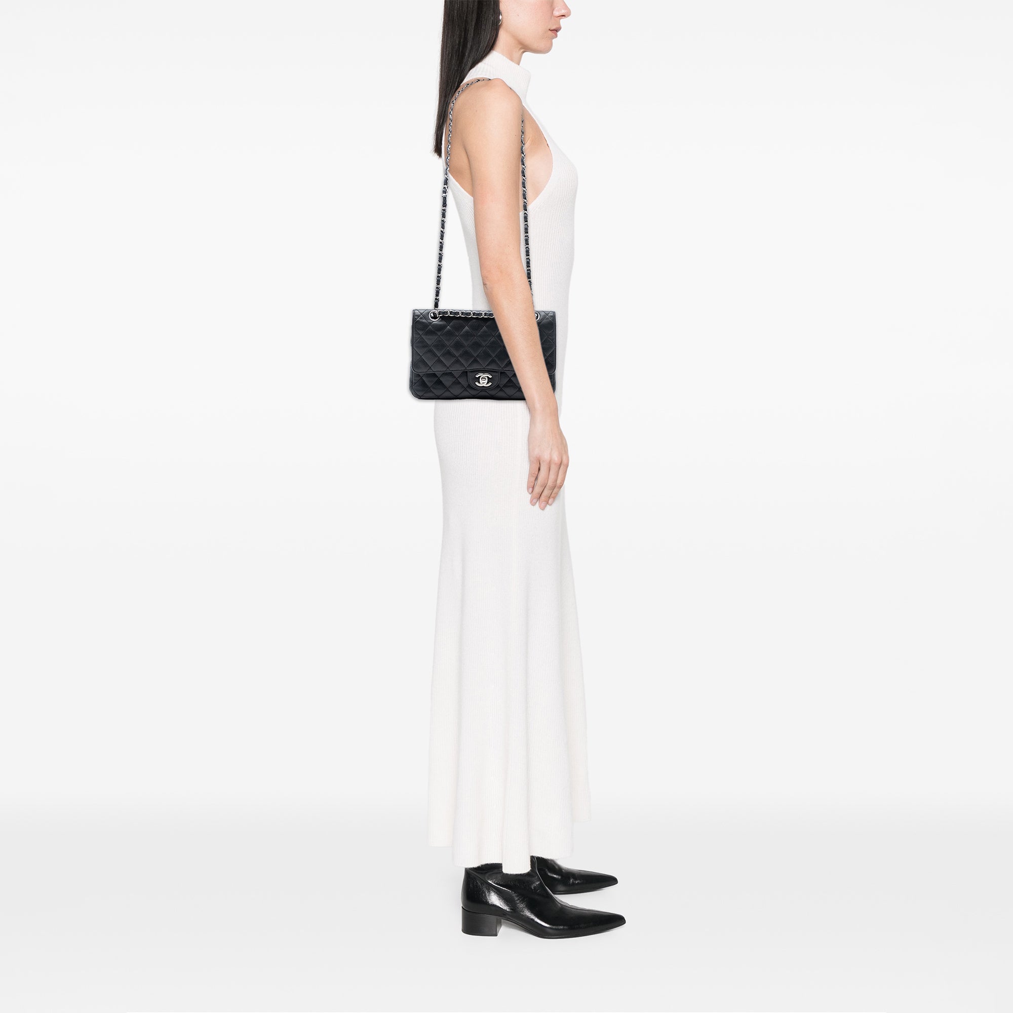 Chanel Medium Classic Caviar Double Flap - image 7