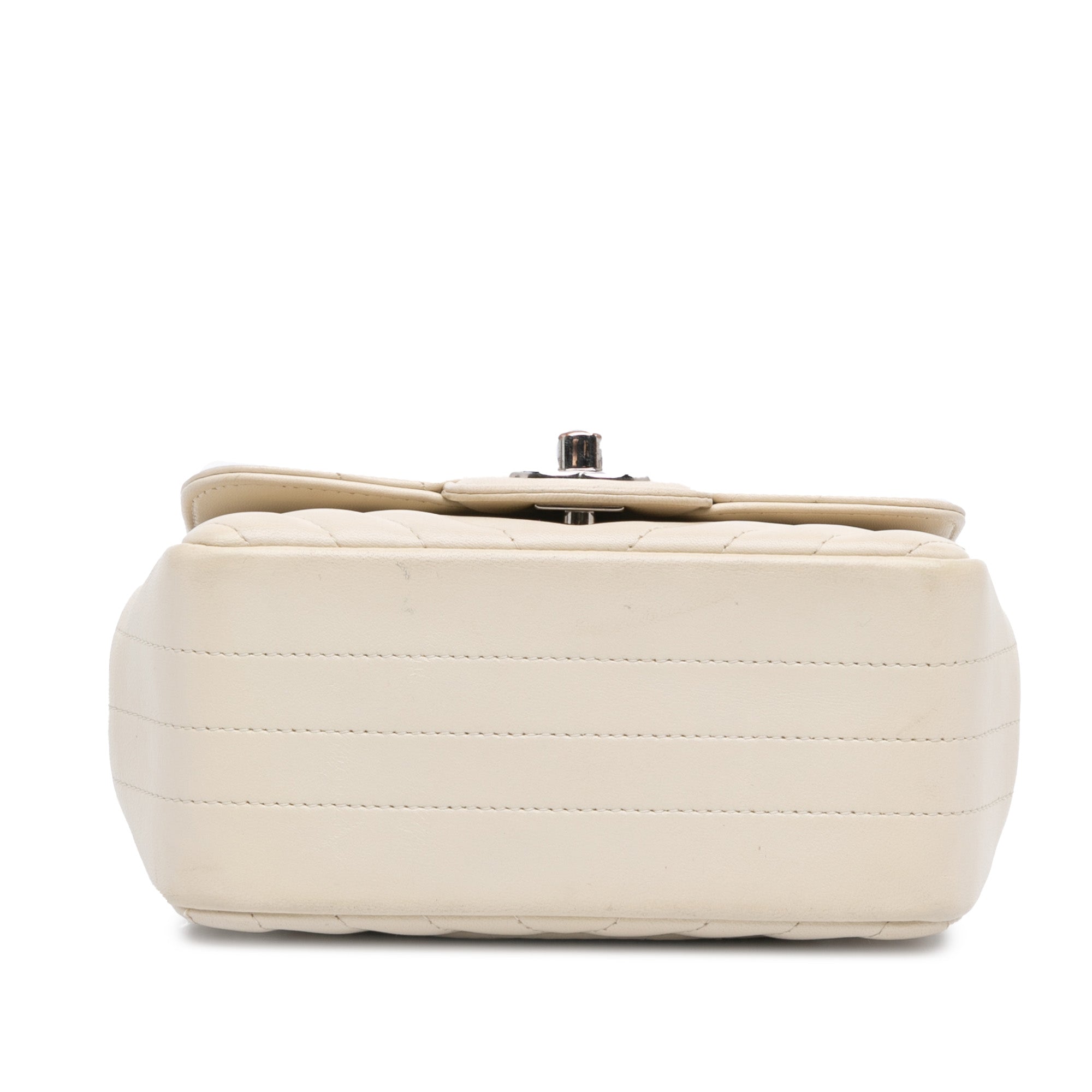 Chanel Mini Square Classic Chevron Lambskin Single Flap - image 3