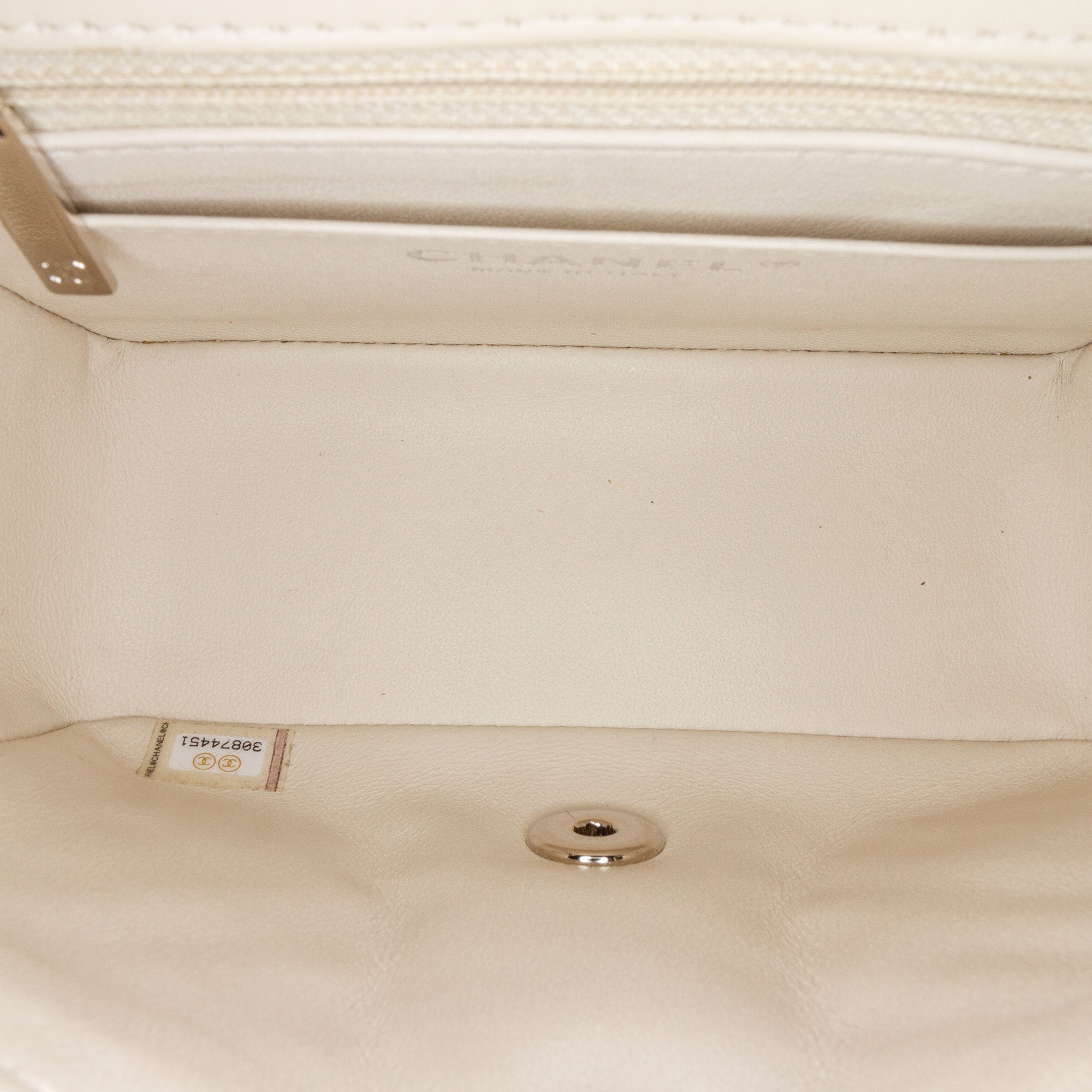 Chanel Mini Square Classic Chevron Lambskin Single Flap - image 4
