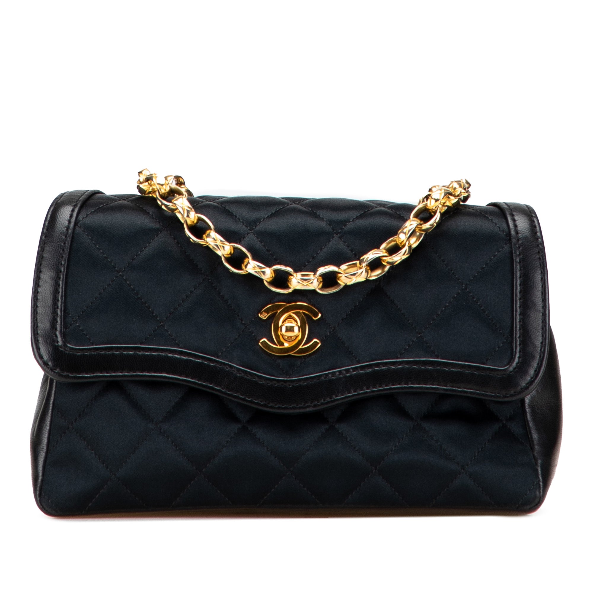 Chanel CC Quilted Satin Bijoux Chain Single Flap - image 1