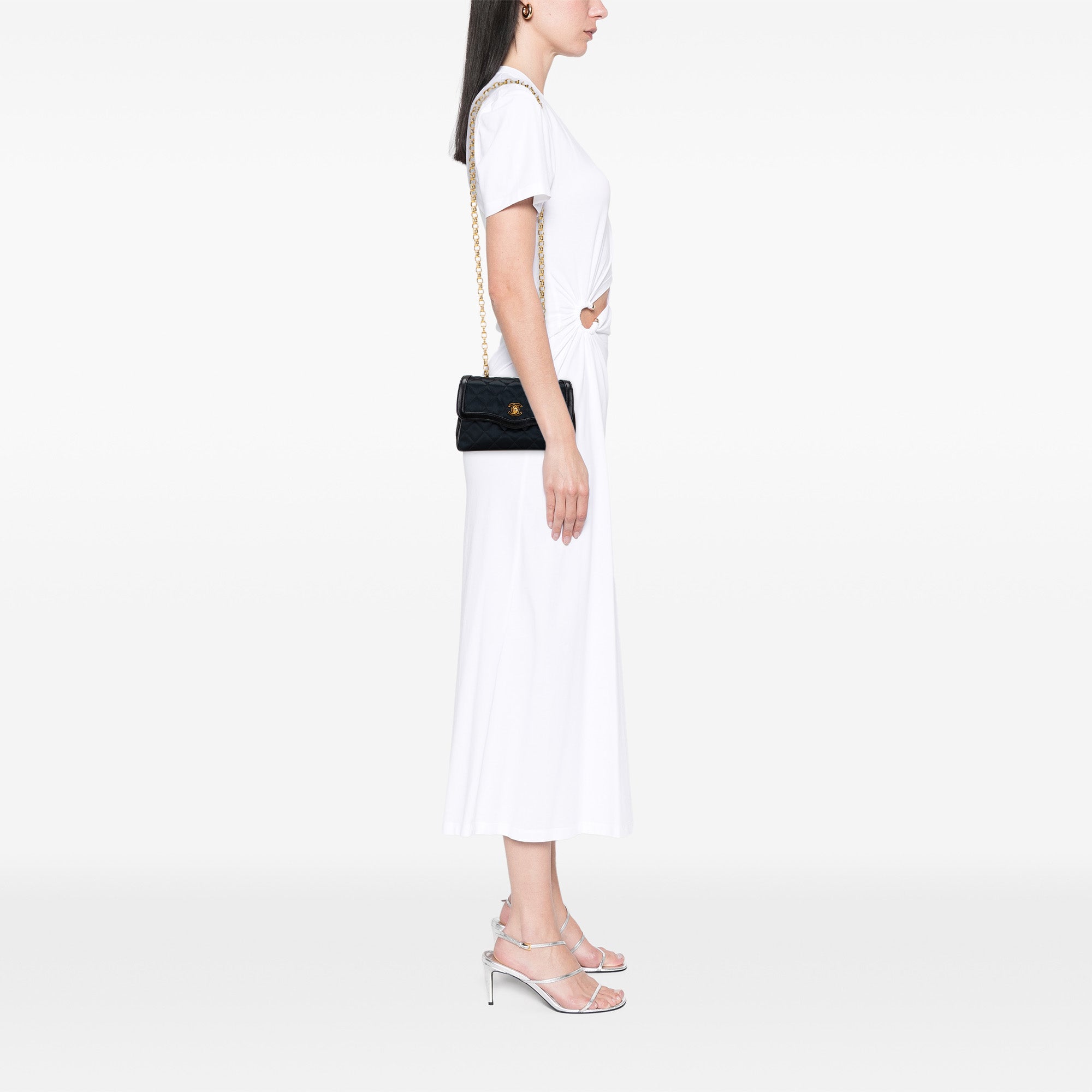 Chanel CC Quilted Satin Bijoux Chain Single Flap - image 9