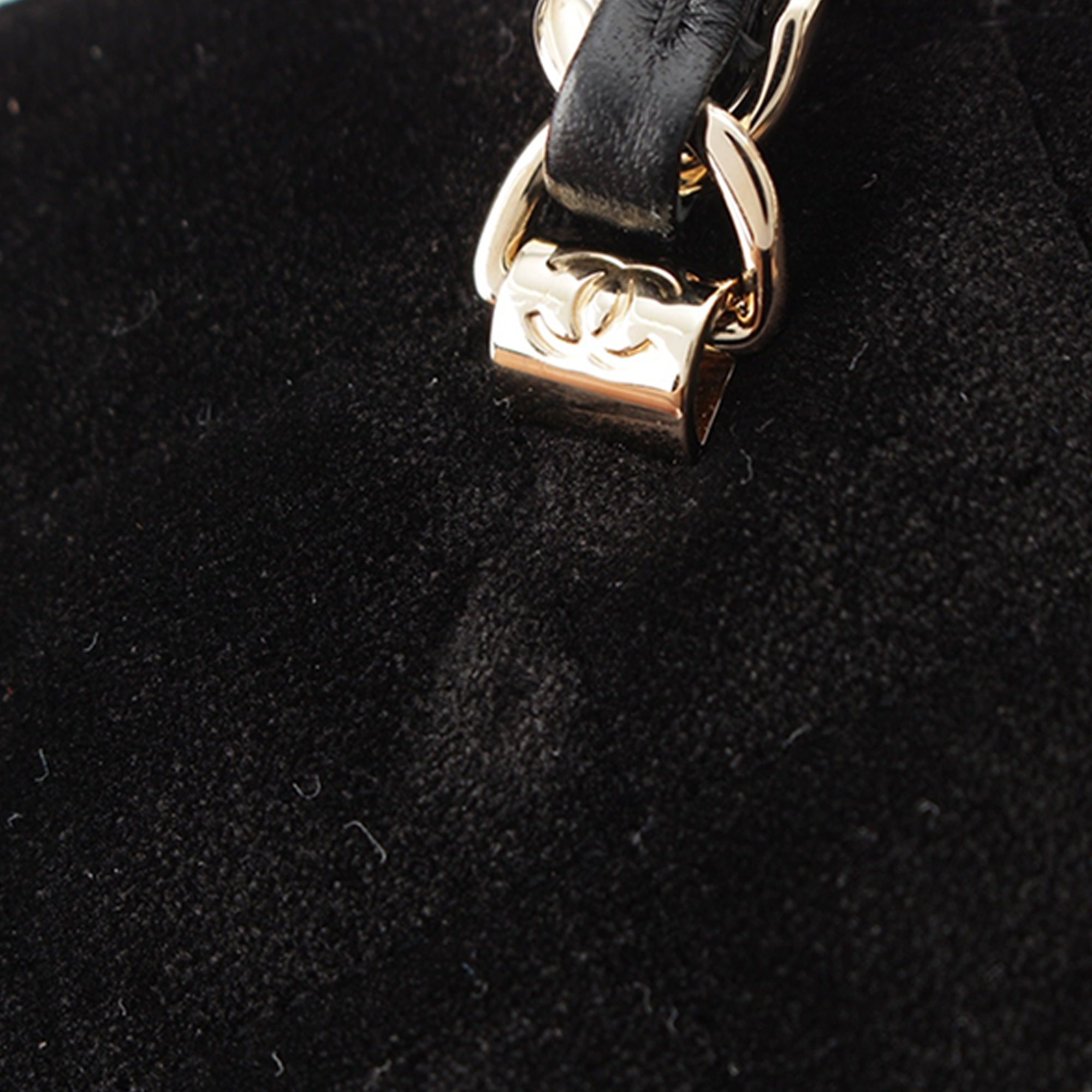 Chanel Quilted Velvet Coco Clutch With Chain - image 11