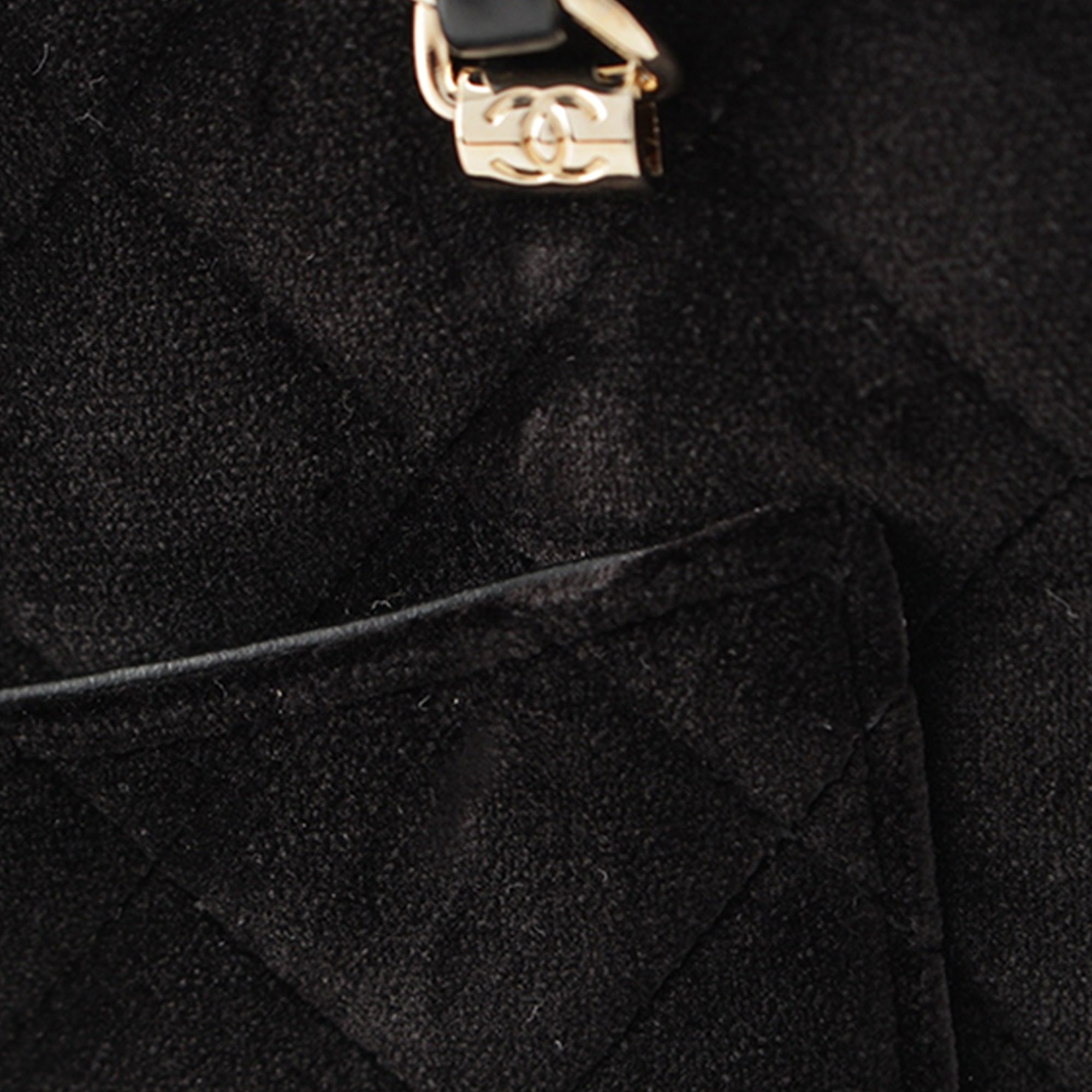 Chanel Quilted Velvet Coco Clutch With Chain - image 14
