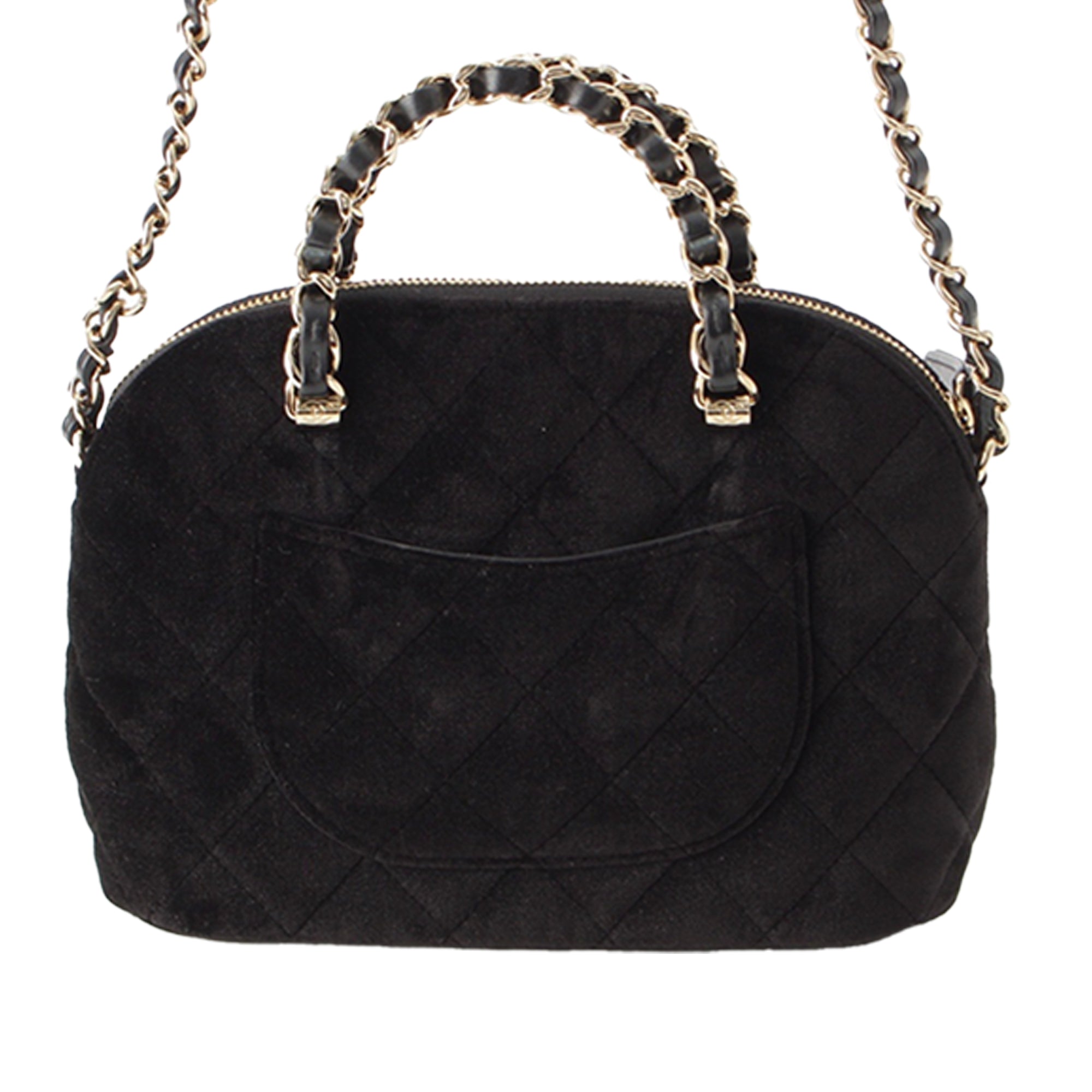 Chanel Quilted Velvet Coco Clutch With Chain - image 3