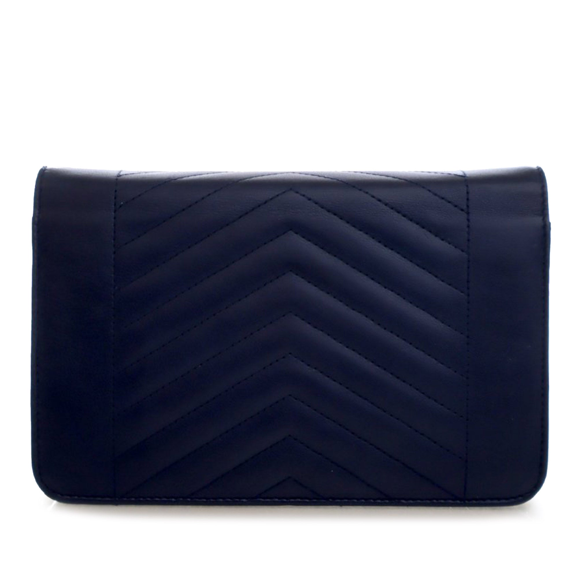 Chanel Reversed Chevron Lambskin Wallet on Chain - image 2