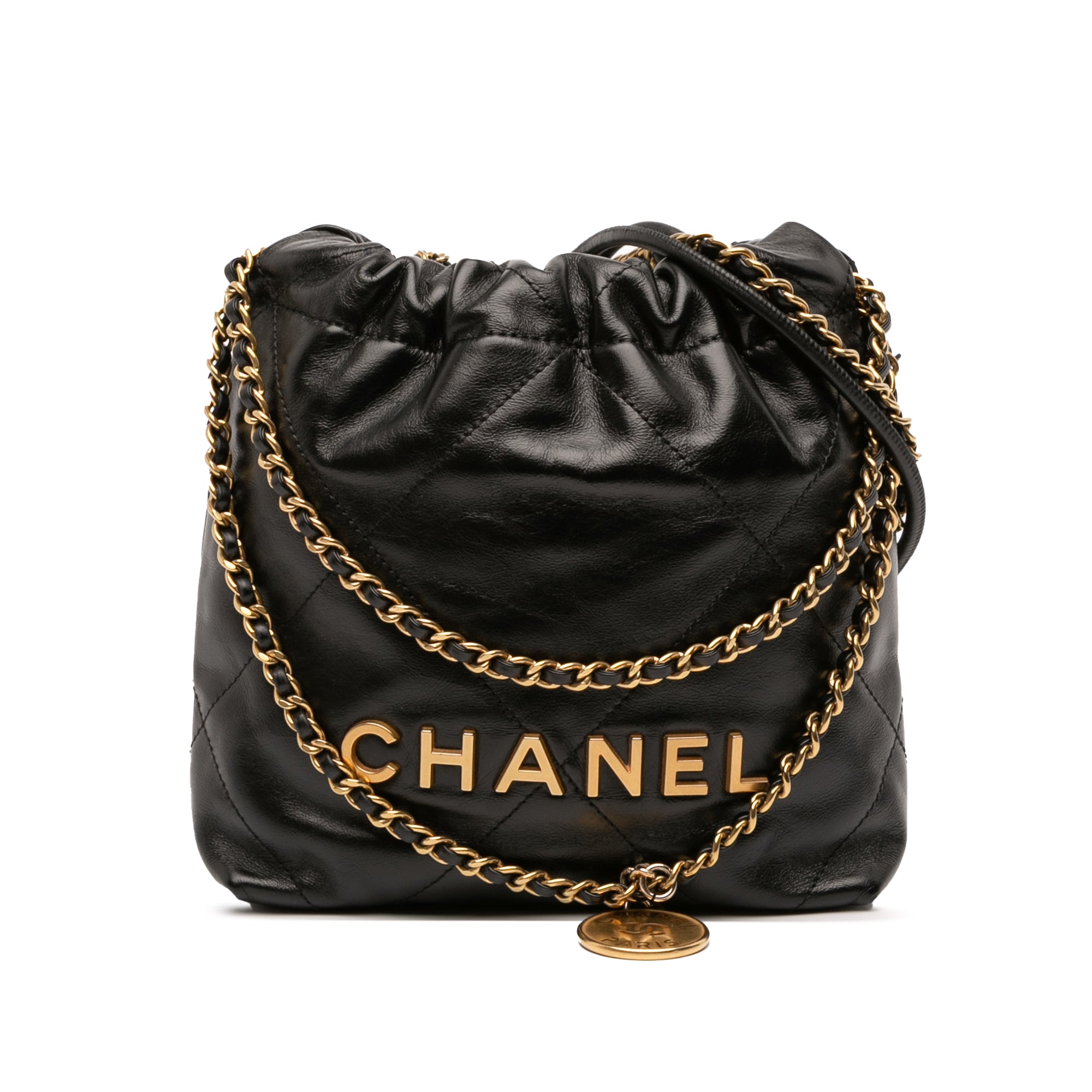 Chanel Mini Shiny Calfskin 22 Handbag - image 1