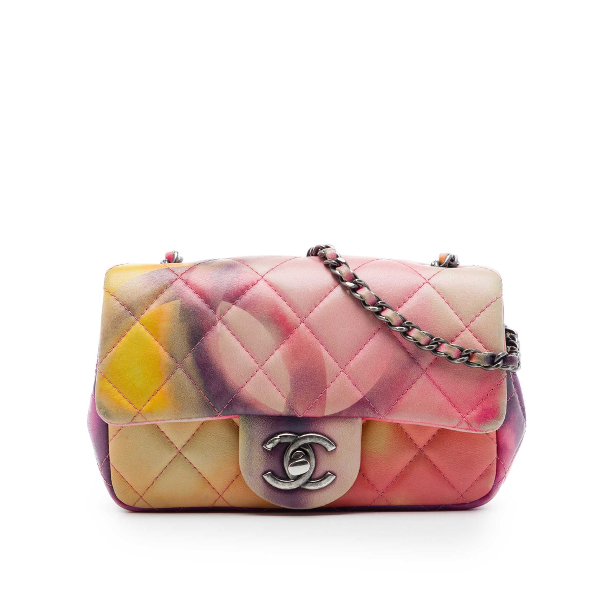 Chanel Extra Mini Quilted Lambskin Flower Power Single Flap - image 1