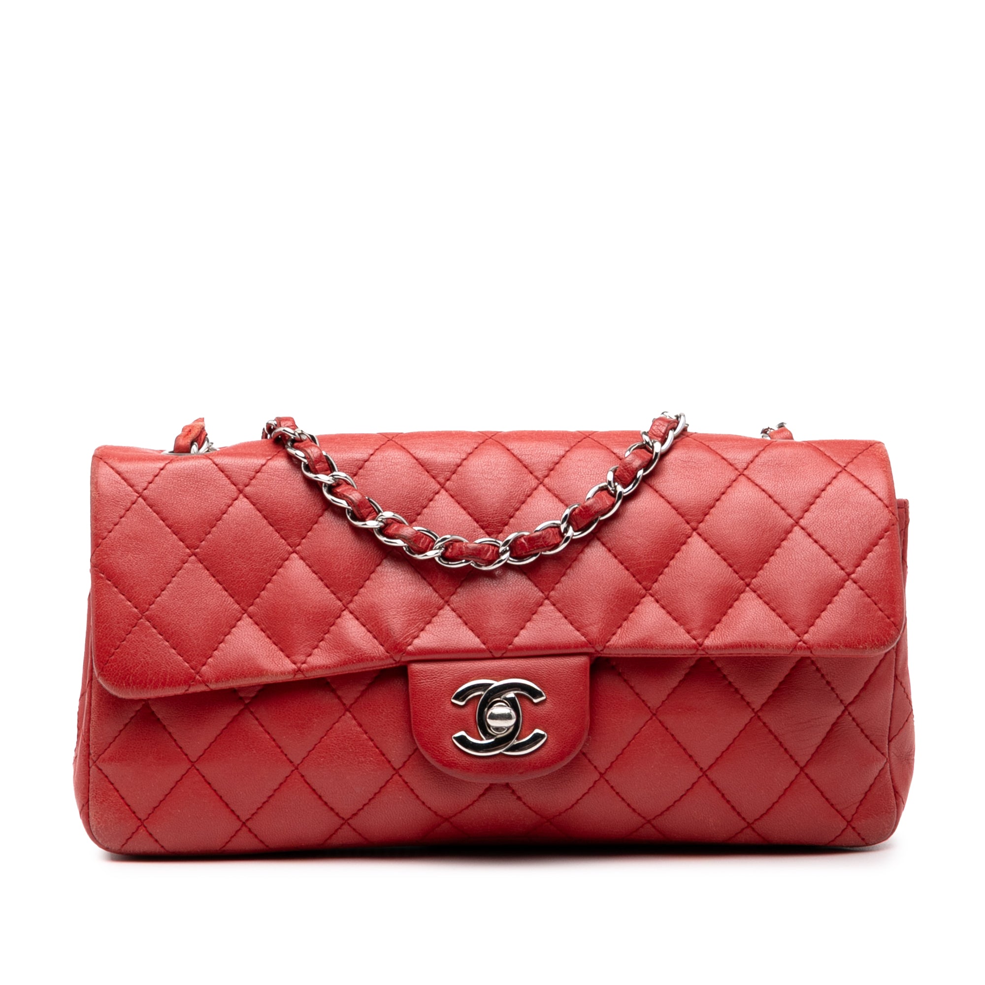 Chanel CC Quilted Lambskin East West Single Flap - image 1