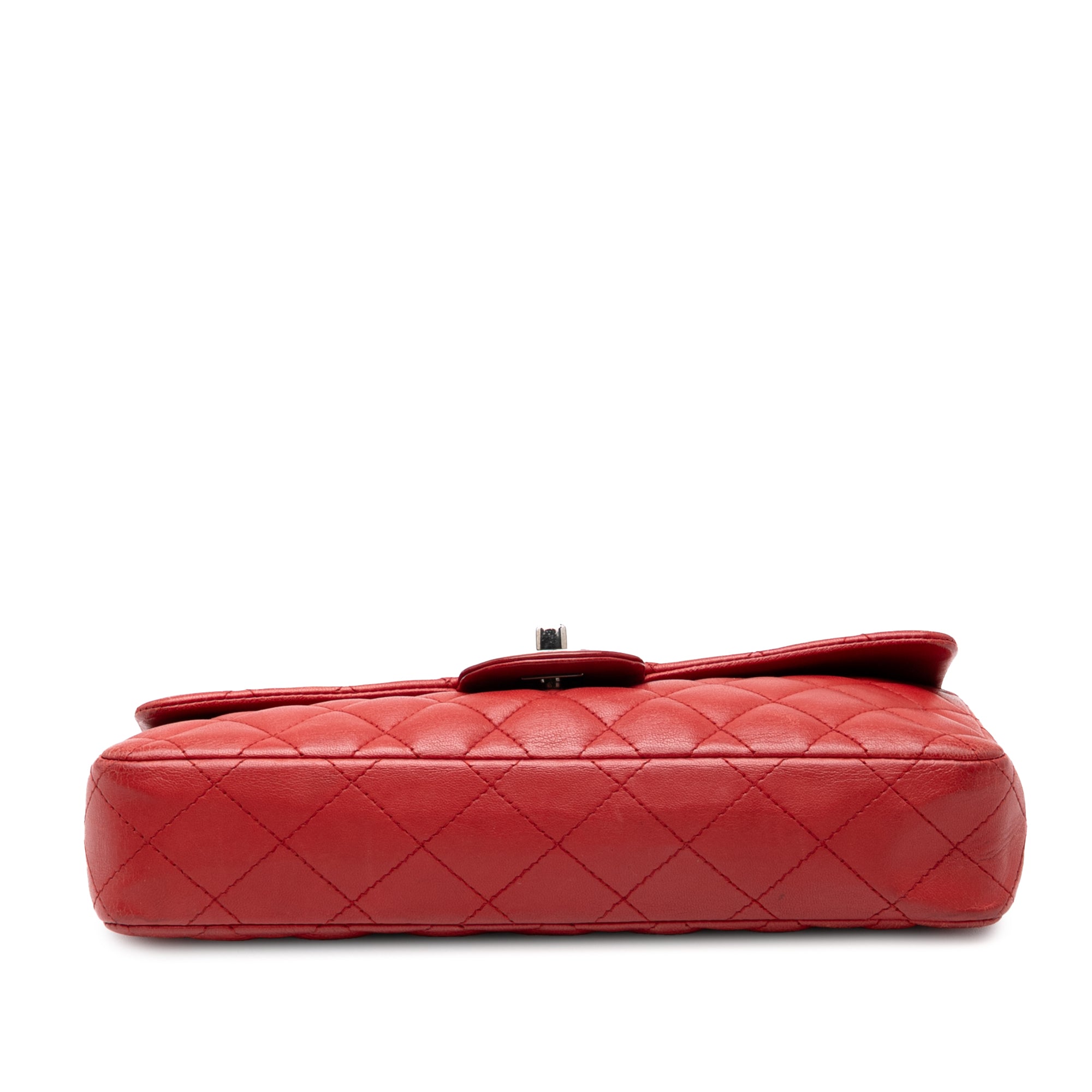 Chanel CC Quilted Lambskin East West Single Flap - image 3