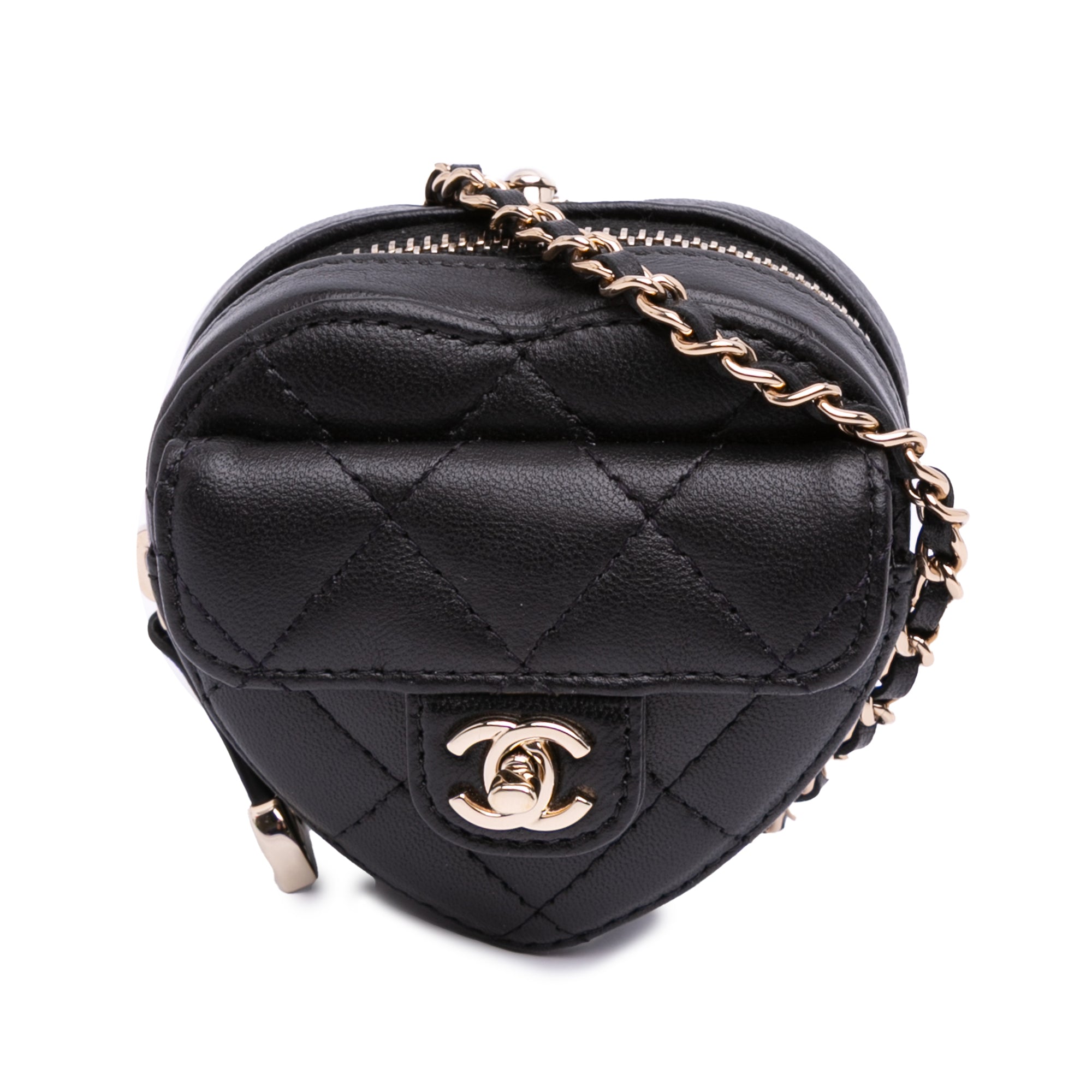 Chanel Lambskin CC in Love Heart Necklace Bag - image 1