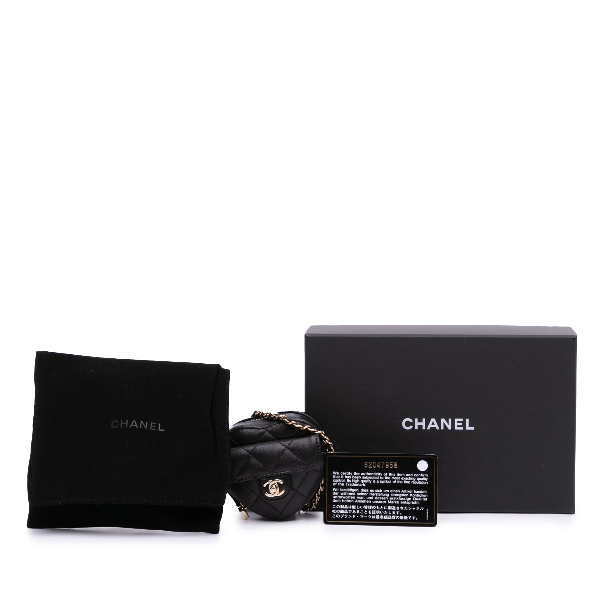 Chanel Lambskin CC in Love Heart Necklace Bag - image 11