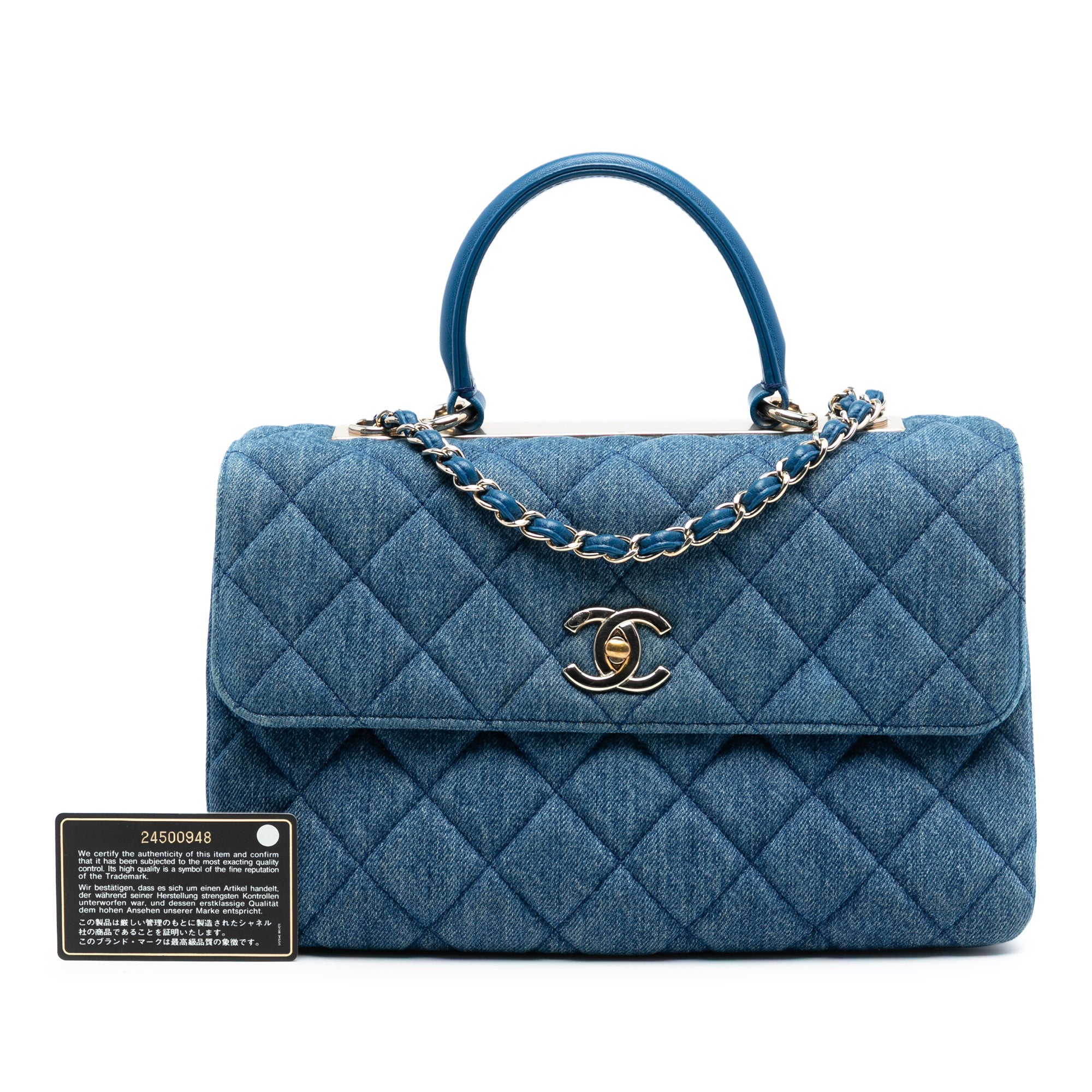 Chanel Medium Denim Trendy CC Top Handle Bag - image 8