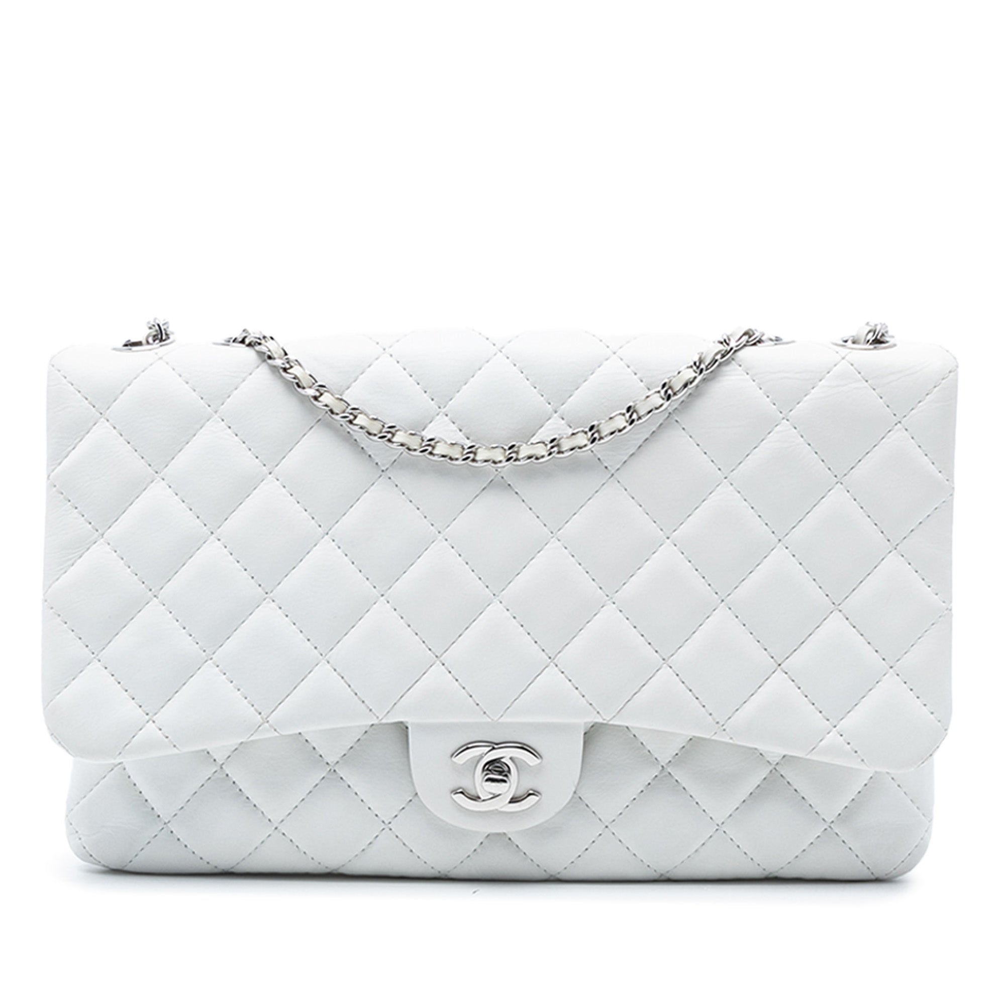 Chanel Jumbo Quilted Lambskin 3 Accordion Flap - image 1
