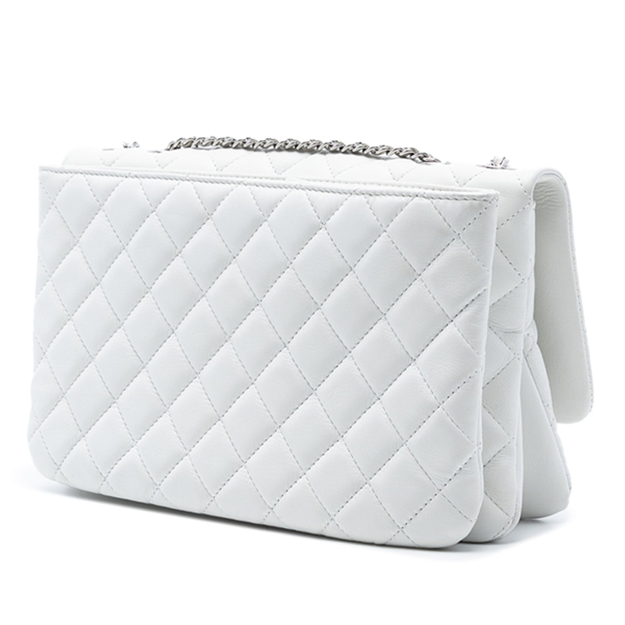 Chanel Jumbo Quilted Lambskin 3 Accordion Flap - image 2