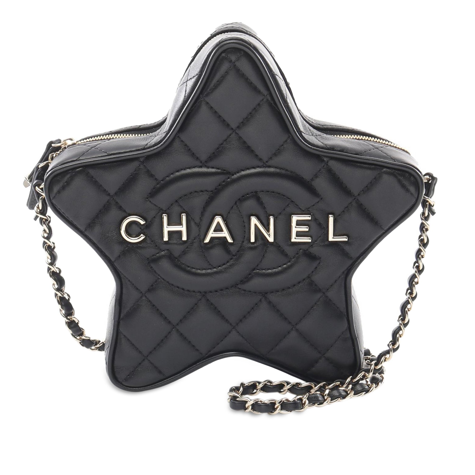 Chanel Quilted Lambskin Walk Of Fame Star Crossbody - image 1