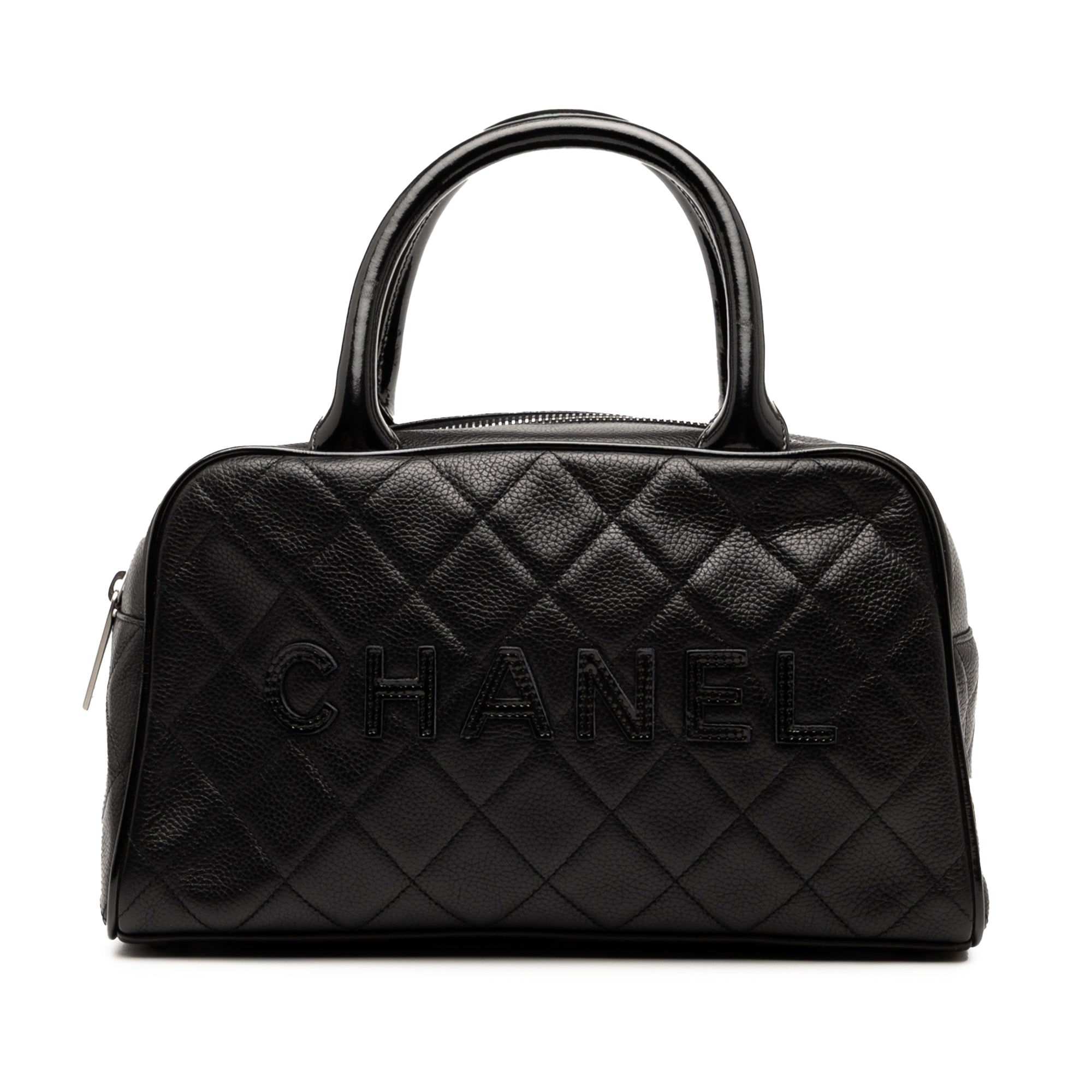 Chanel Quilted Calfskin Logo Bowler Bag - image 1