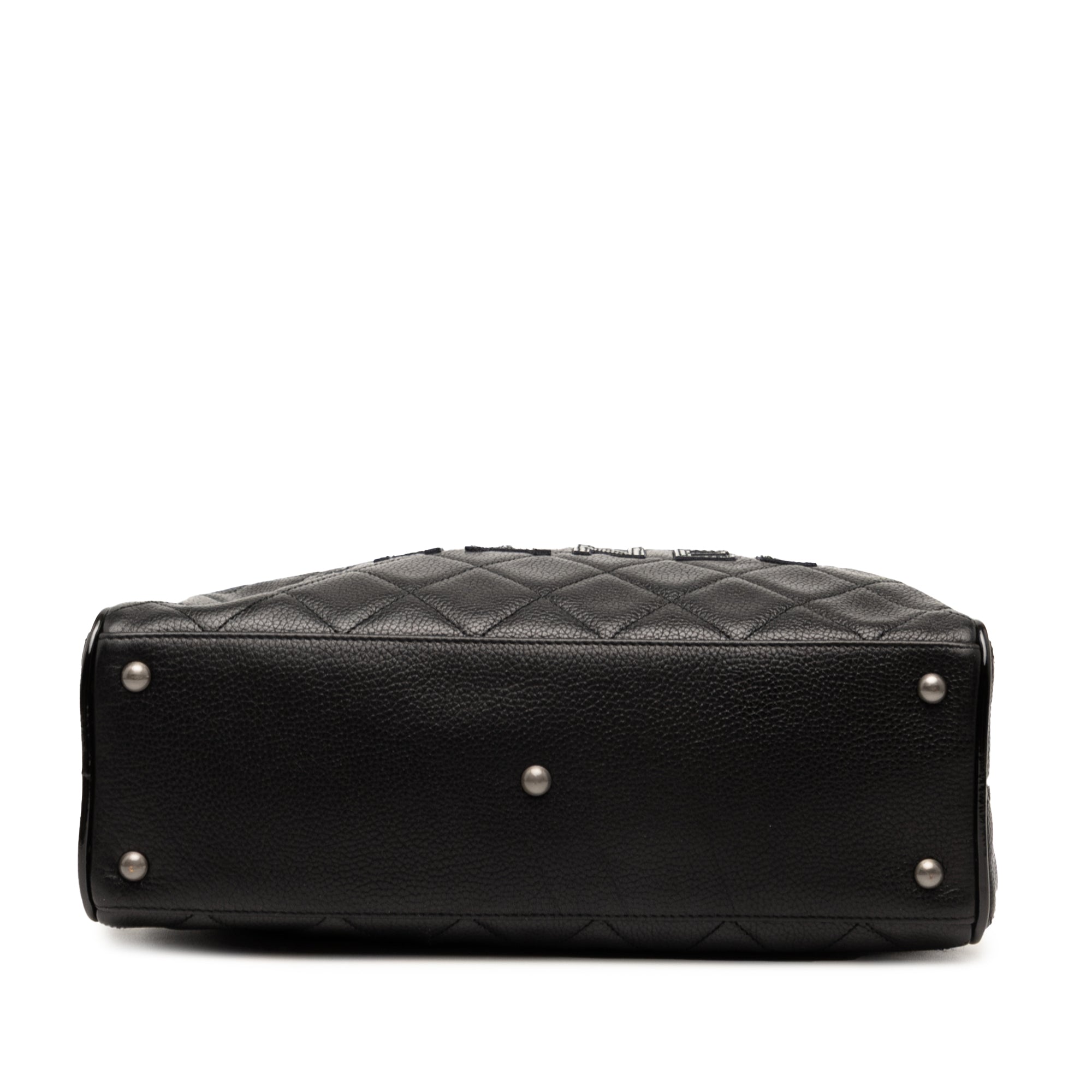 Chanel Quilted Calfskin Logo Bowler Bag - image 3