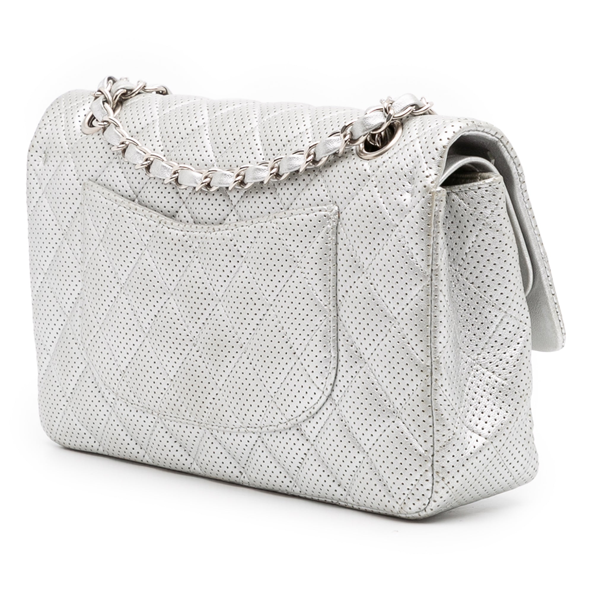 Chanel Medium Classic Perforated Lambskin Double Flap - image 2