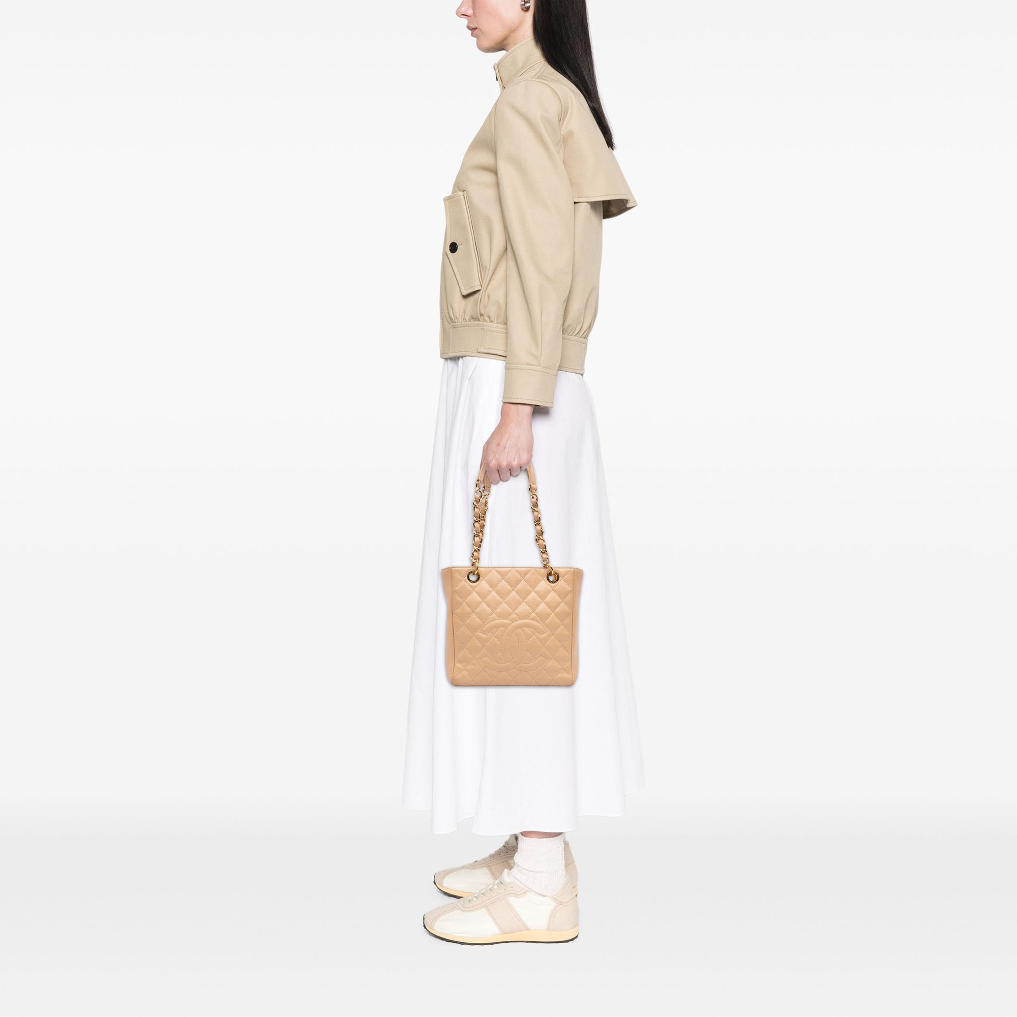 Chanel Caviar Petite Shopping Tote - image 6