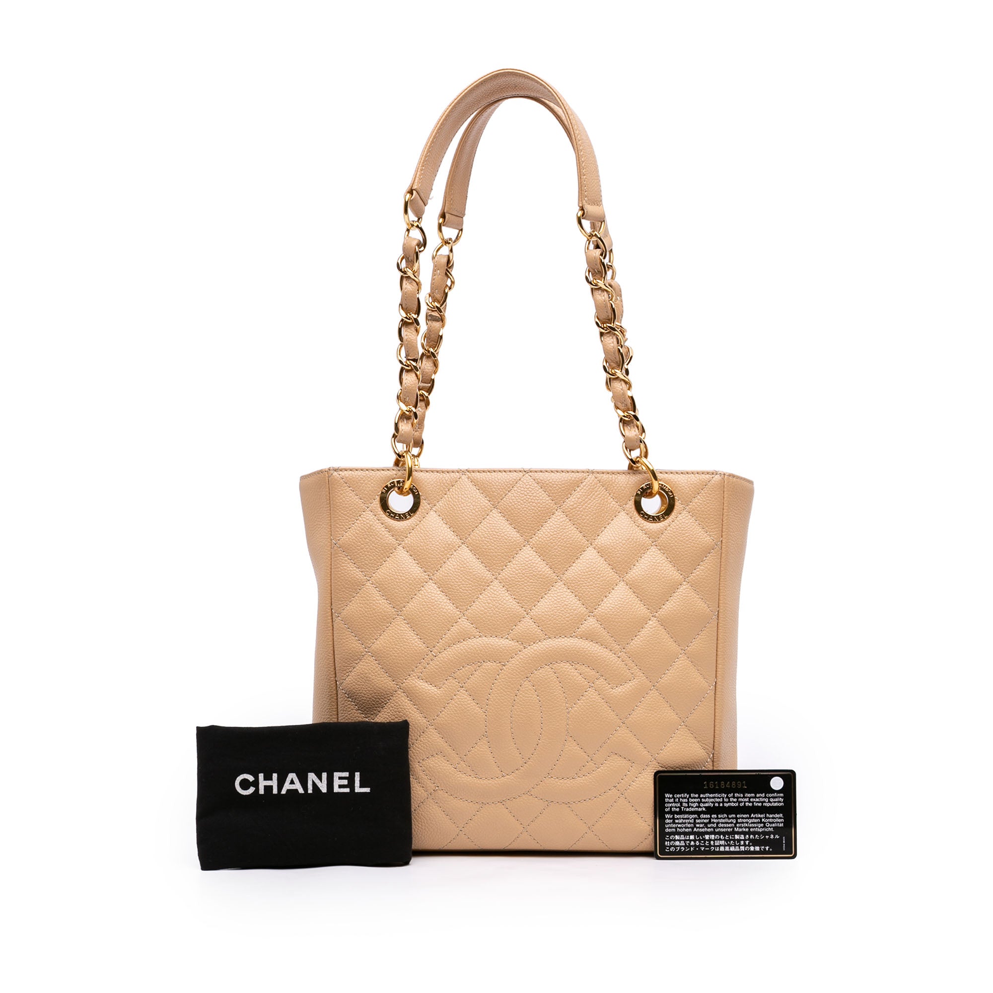 Chanel Caviar Petite Shopping Tote - image 7