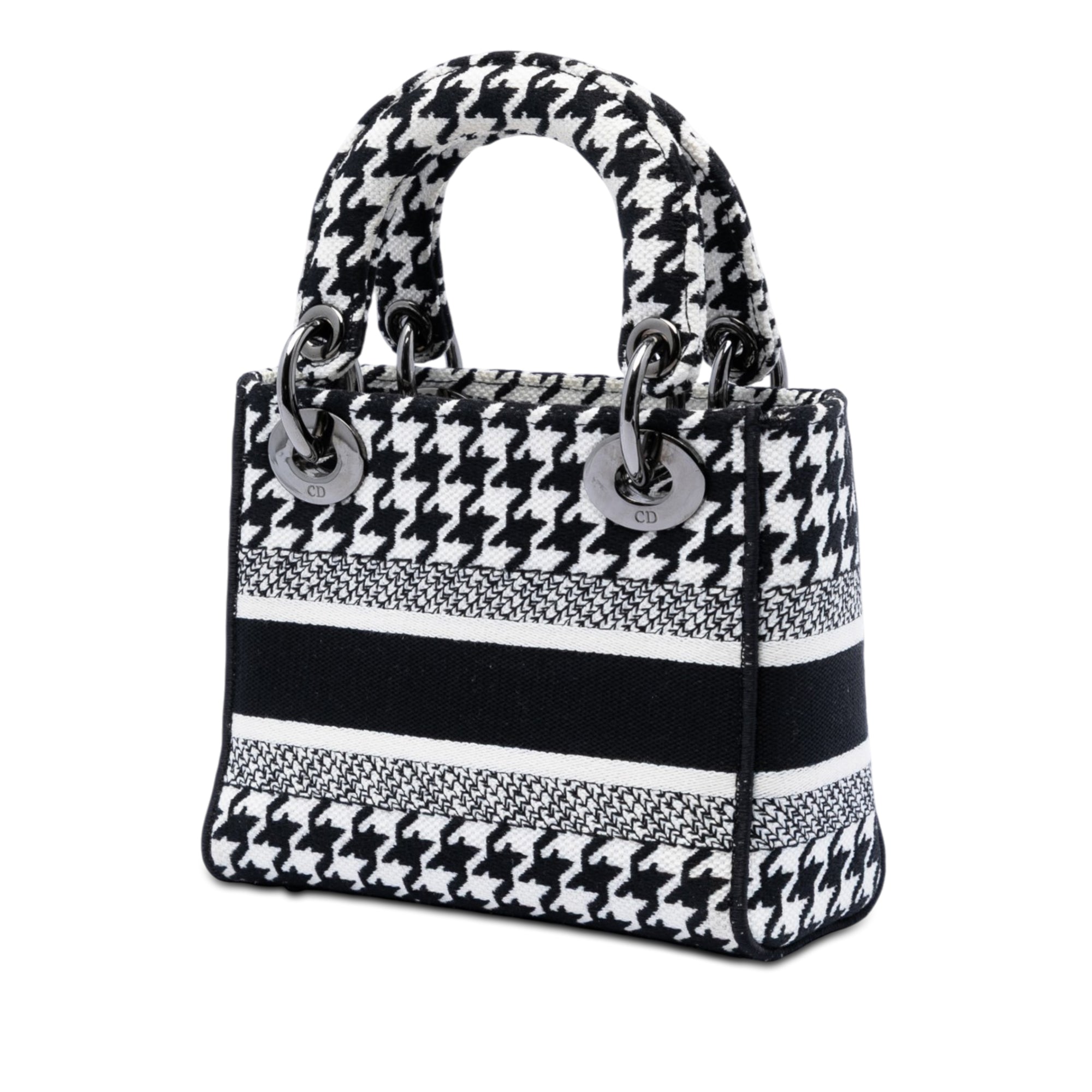 Dior Mini Embroidered Canvas Houndstooth Lady D Lite - image 2