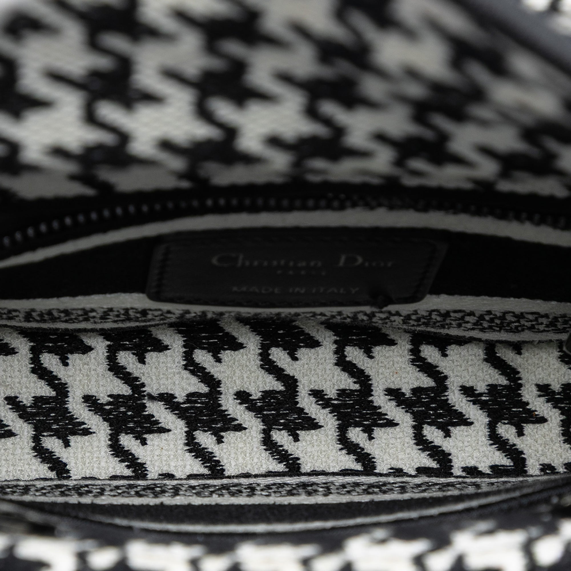 Dior Mini Embroidered Canvas Houndstooth Lady D Lite - image 4