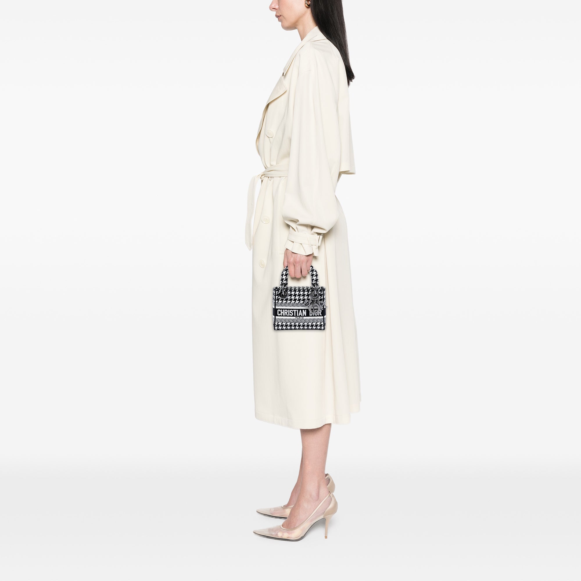 Dior Mini Embroidered Canvas Houndstooth Lady D Lite - image 5