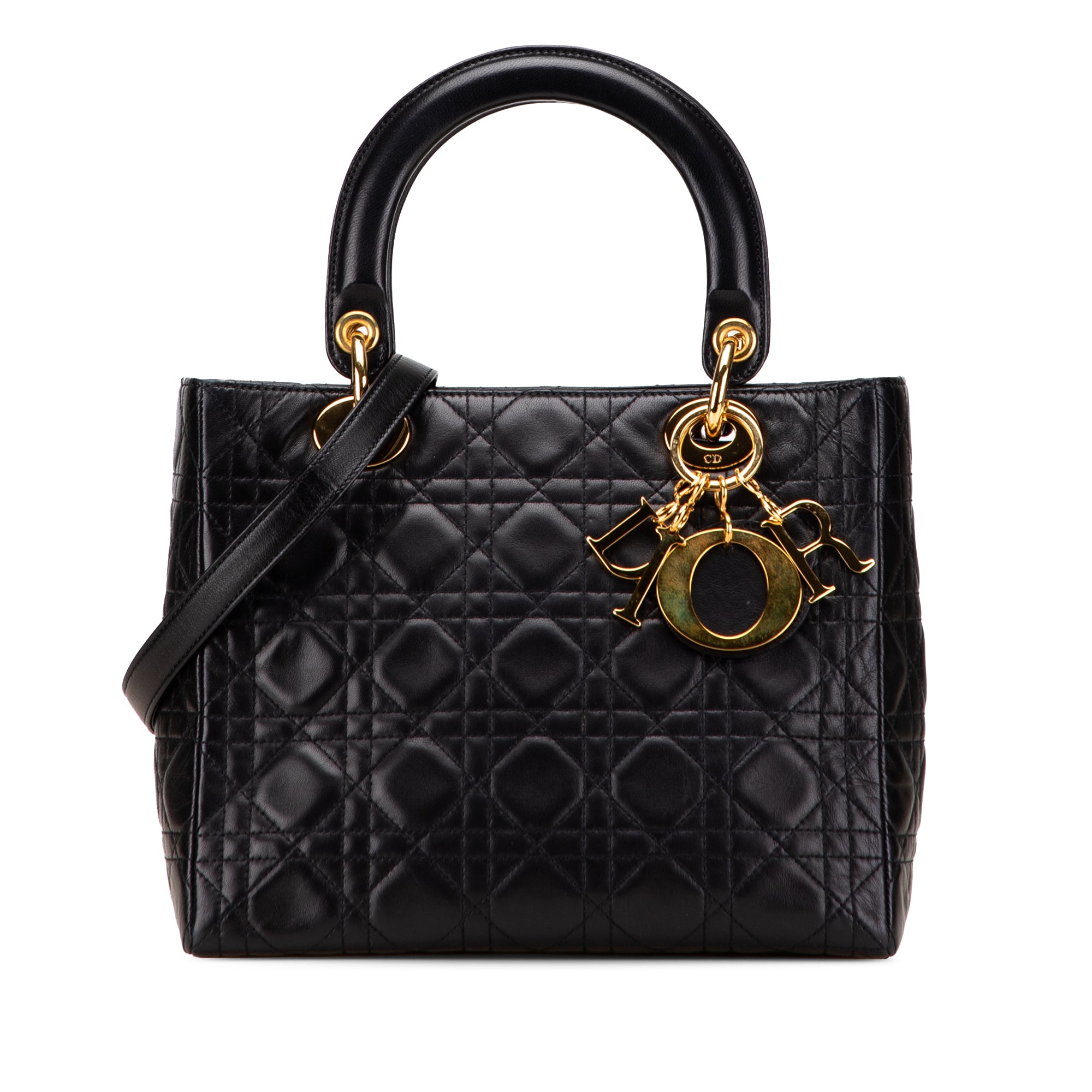 Dior Medium Lambskin Cannage Lady Dior - image 1