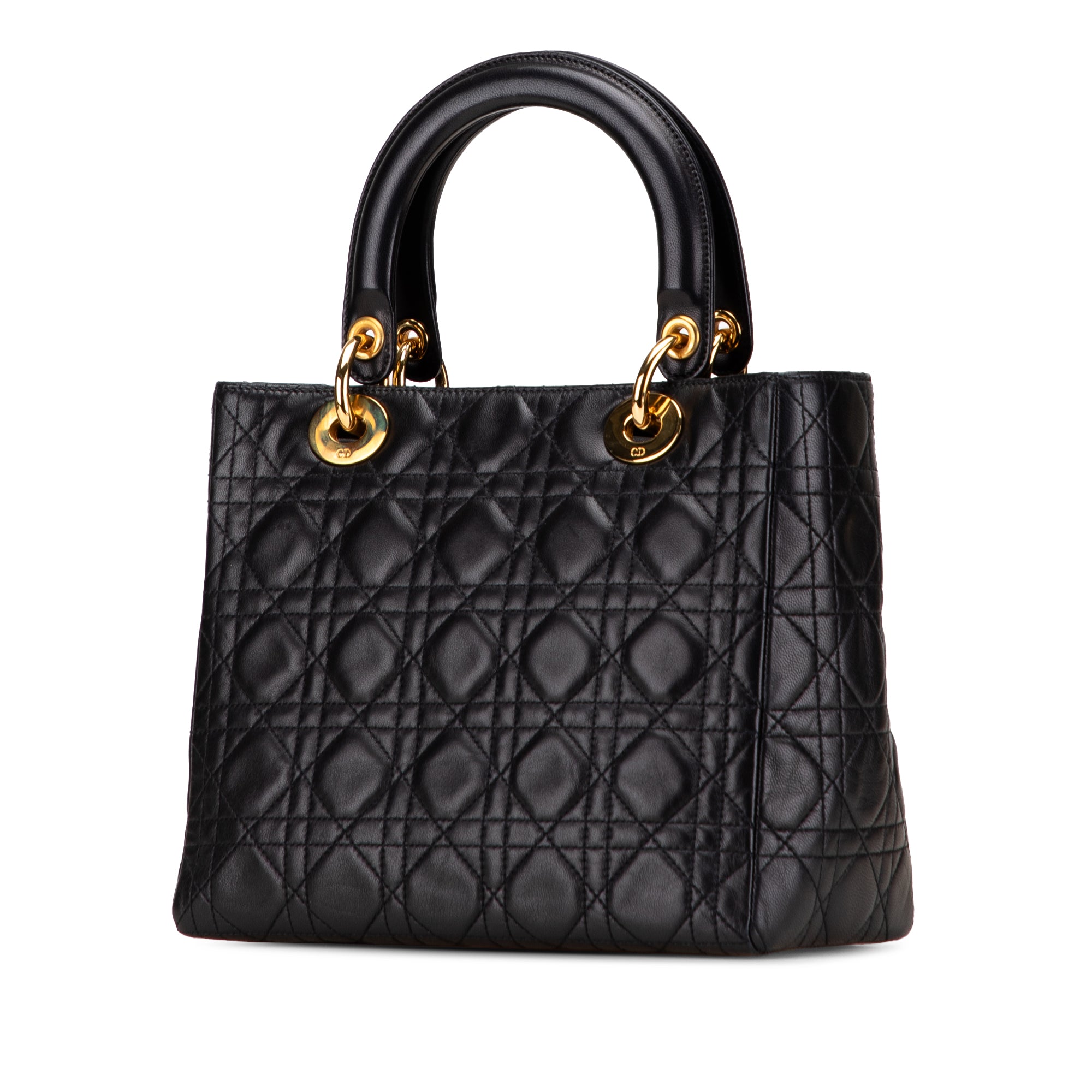 Dior Medium Lambskin Cannage Lady Dior - image 2