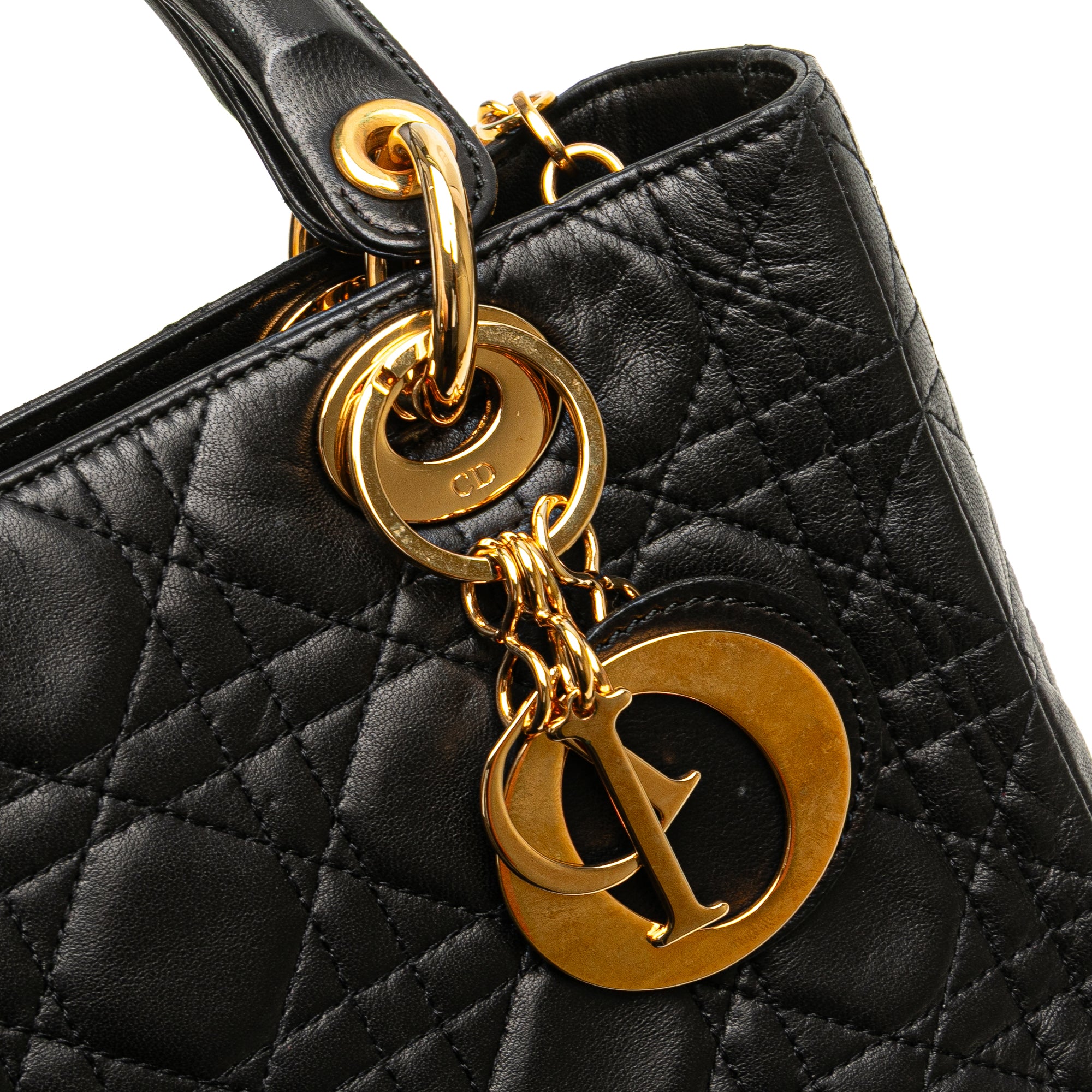 Dior Medium Lambskin Cannage Lady Dior - image 8